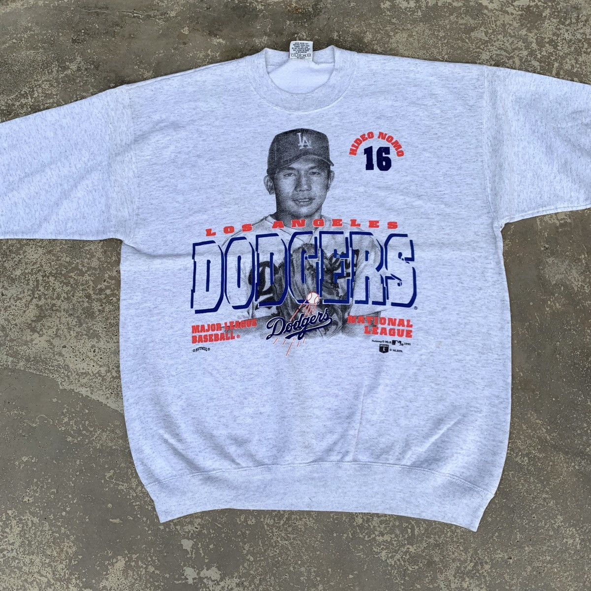 MLB Vintage 1990s Nutmeg MLB Dodgers Hideo Nomo Baseball Size US L / EU 52-54 / 3 - 4 Thumbnail