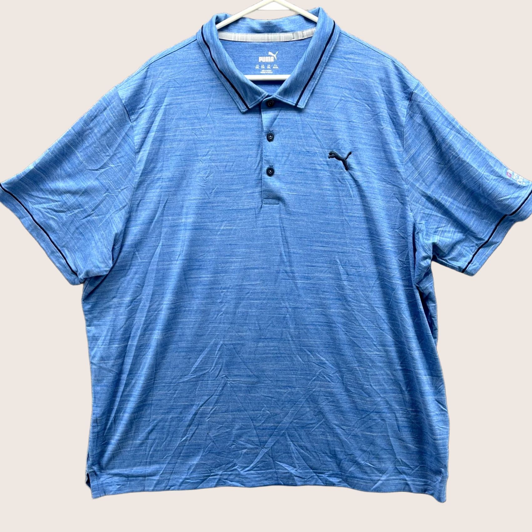 Puma PUMA Polo Shirt Mens XXL Blue Preppy Golf Cloudspun Knit Polo Shirt Size US XXL / EU 58 / 5 - 1 Thumbnail