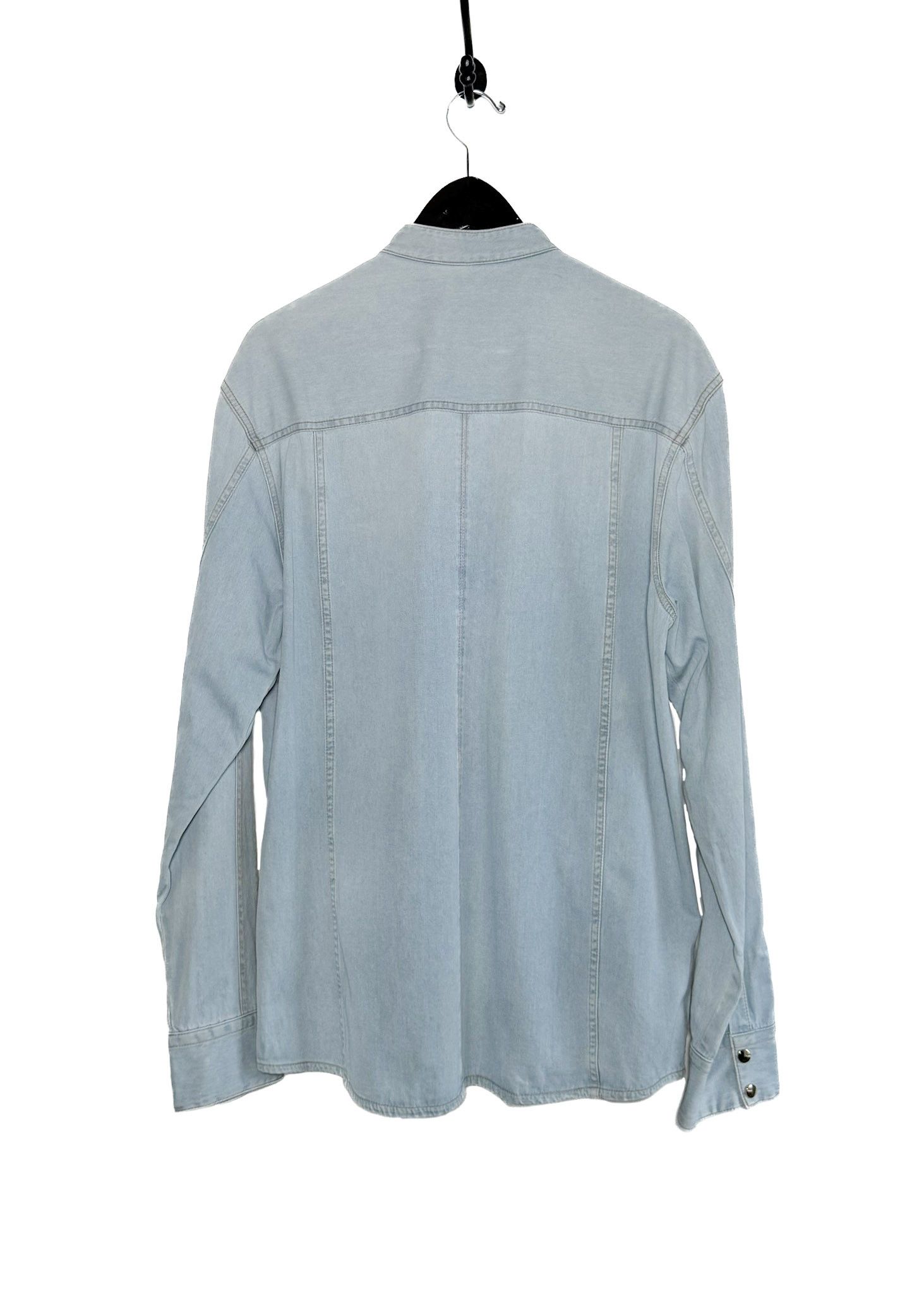 Balmain Balmain Mao Collar Denim Shirt Size US XXL / EU 58 / 5 - 3 Thumbnail