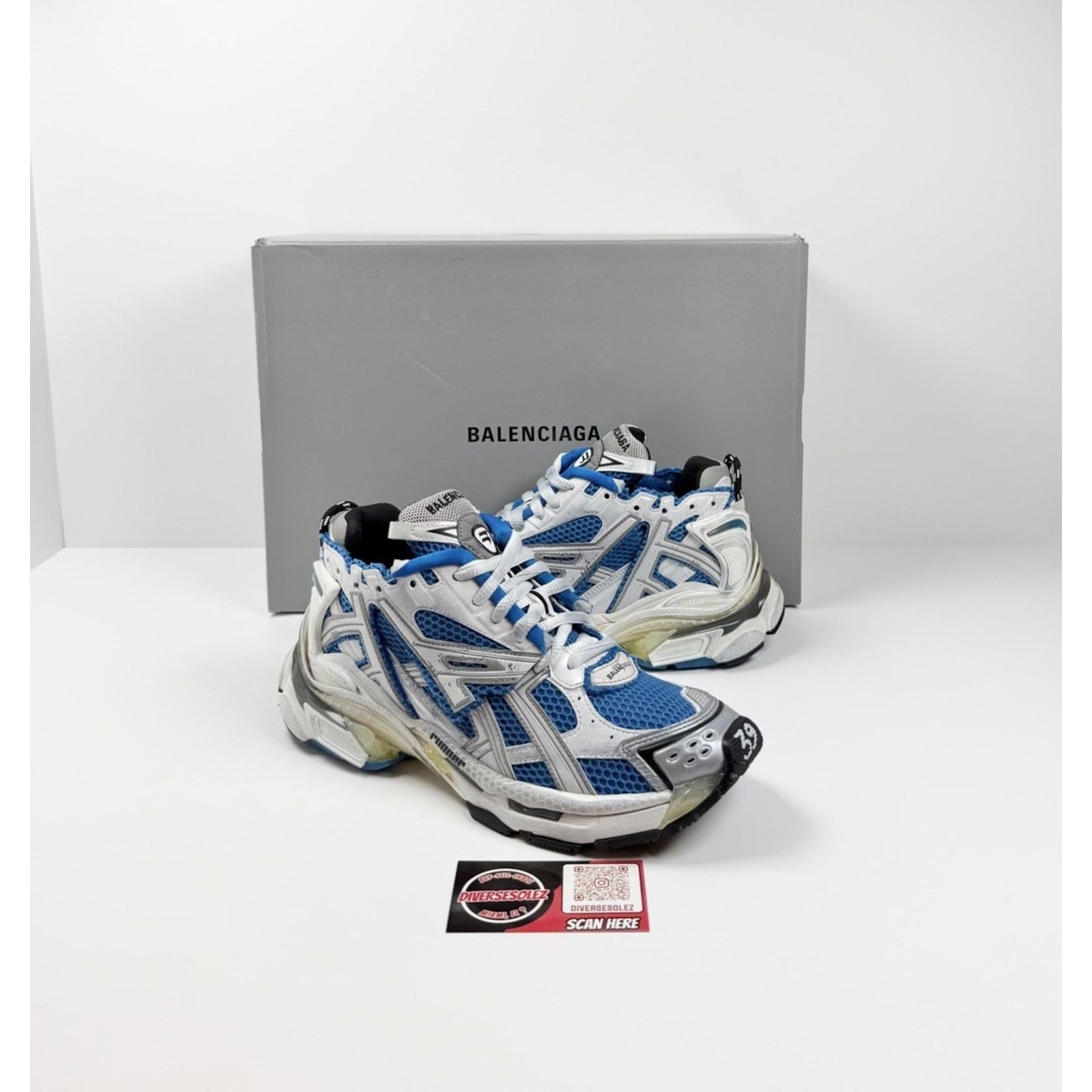 Balenciaga Size 39EU/6US - Balenciaga Runner Blue Sneakers NEW Size US 6 / EU 39 - 1 Thumbnail