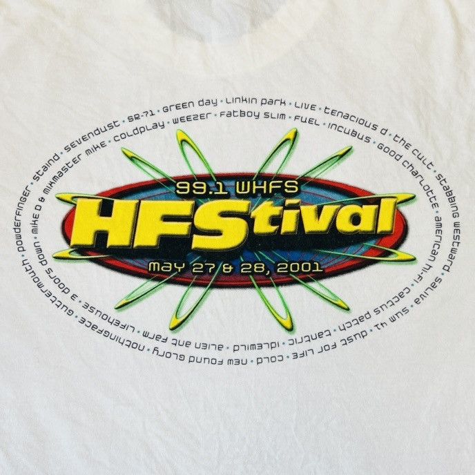 image of Band Tees x Vintage 2001 Hfstival T-Shirt - Washington Dc Music Festival in White, Men's (Size XL)