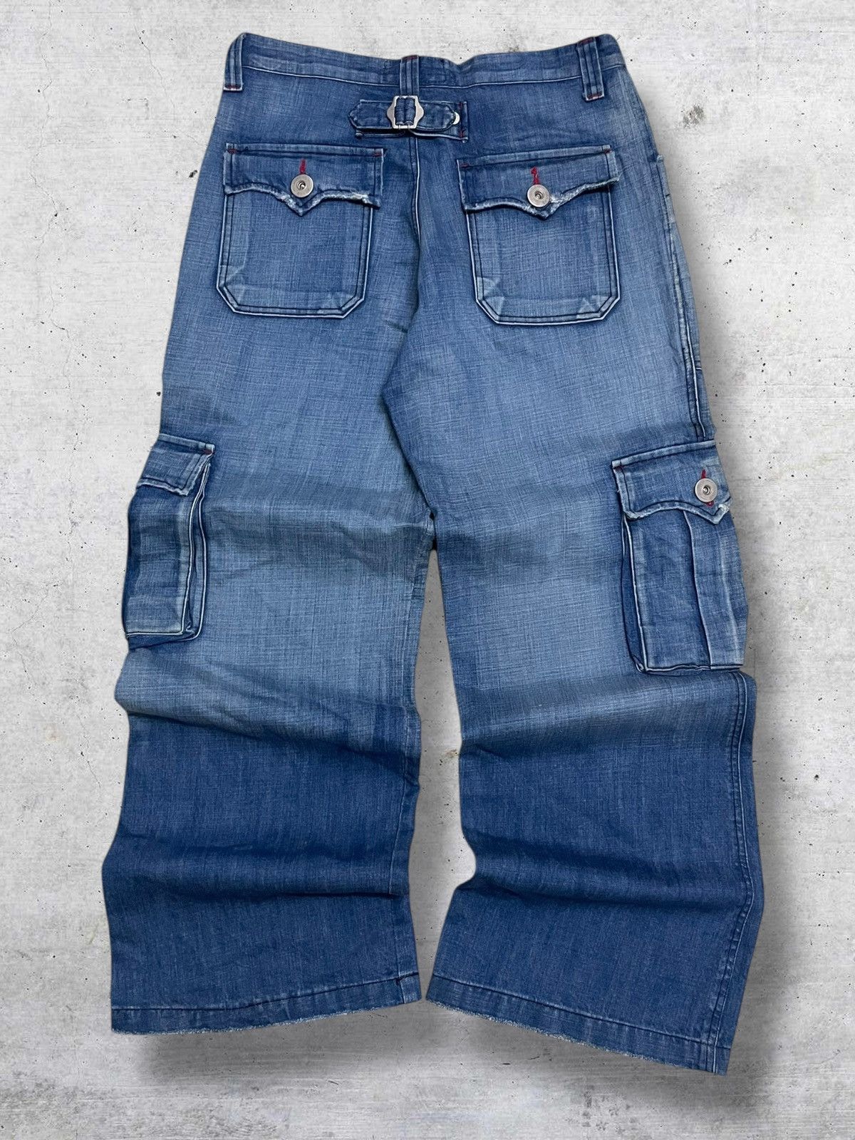 GOA MOUNTED POLICE 1990S JAPAN DESIGNER BAGGY MULTIPOCKET DENIM Size US 32 / EU 48 - 7 Thumbnail
