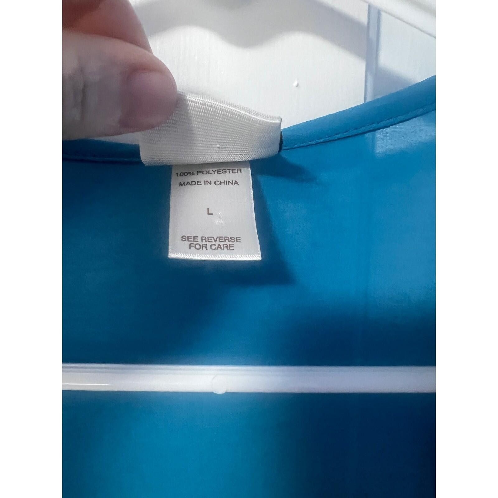 Other Daytrip Womens Turquoise Blue Sequin Chiffon Tank Top Large Size L / US 10 / IT 46 - 6 Thumbnail