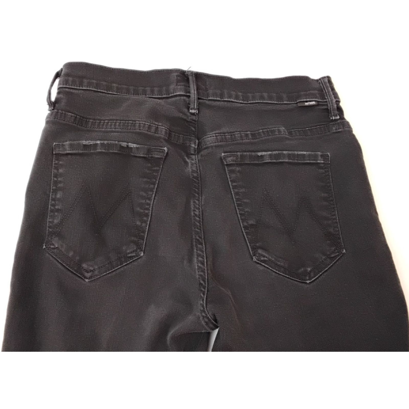 MOTHER Mother The Stunner Ankle Step Fray Jeans Women's 28 Black Size 28" / US 6 / IT 42 - 7 Thumbnail