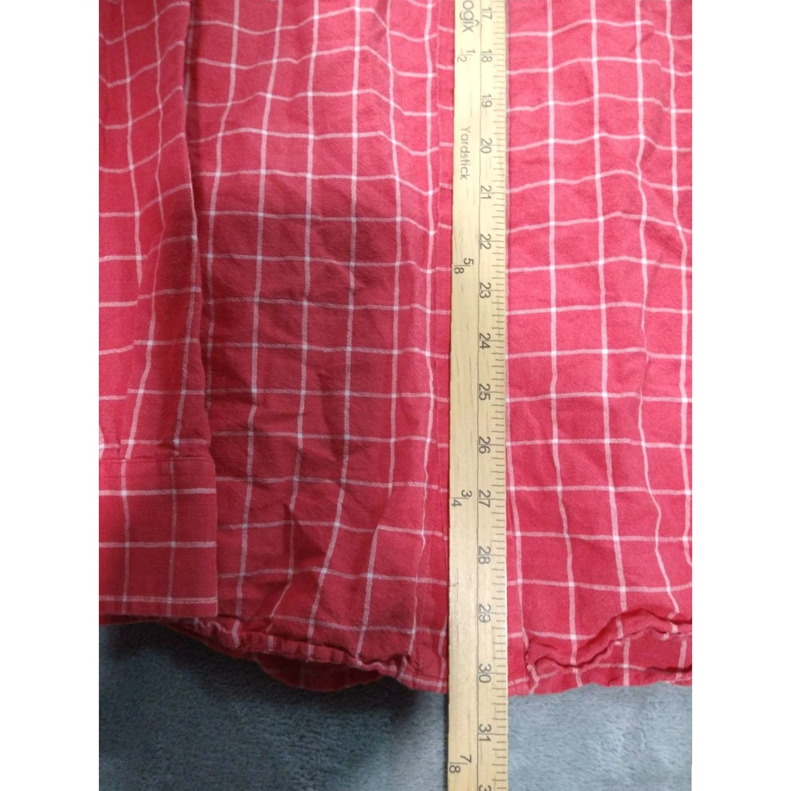 Banana Republic VINTAGE Banana Republic Shirt Mens XL Red Plaid Linen Blend Long Sleeve Button- Down Size US XL / EU 56 / 4 - 4 Thumbnail