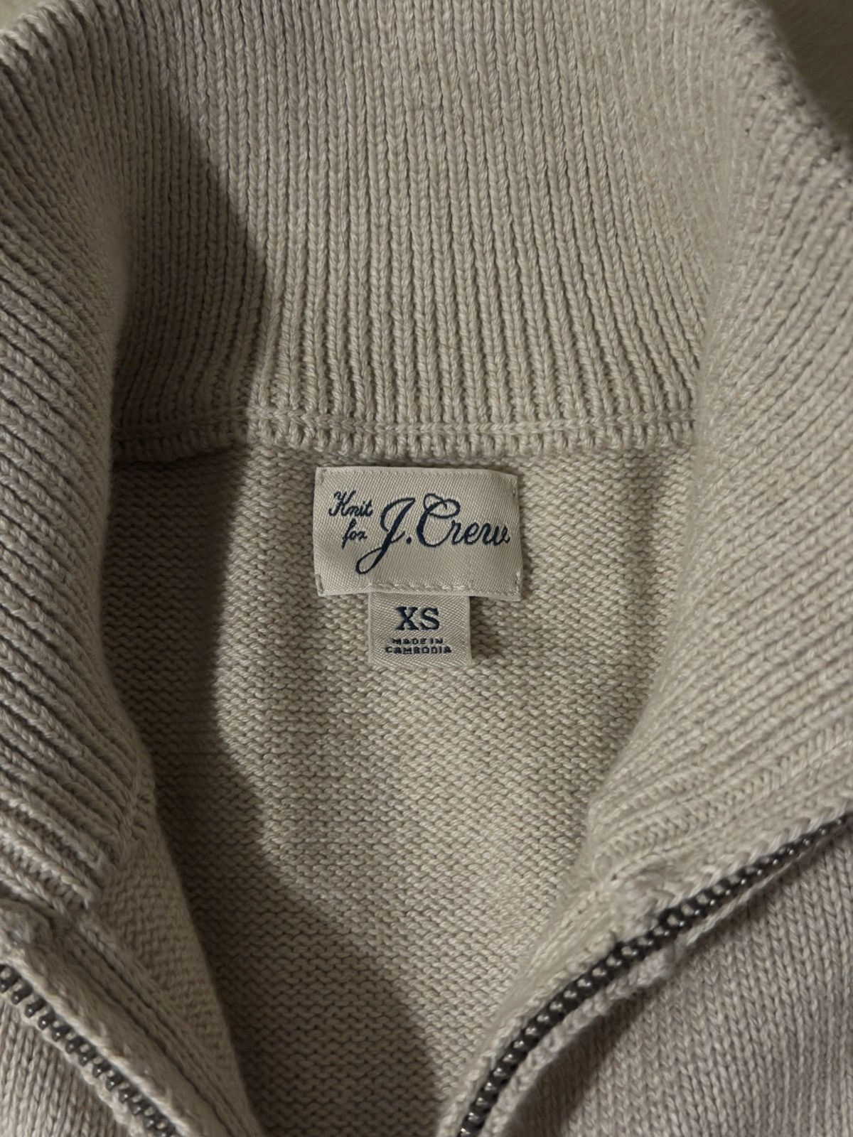 J.Crew Cotton Quarter Zip Size US XS / EU 42 / 0 - 2 Thumbnail