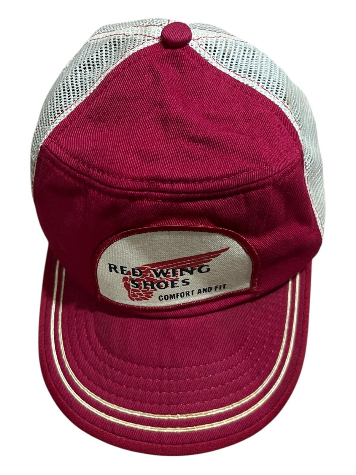 Red Wing Vintage 1980s Red Wing Made in 🇺🇸 Half Moon Mesh Trucker Cap Size ONE SIZE - 4 Thumbnail