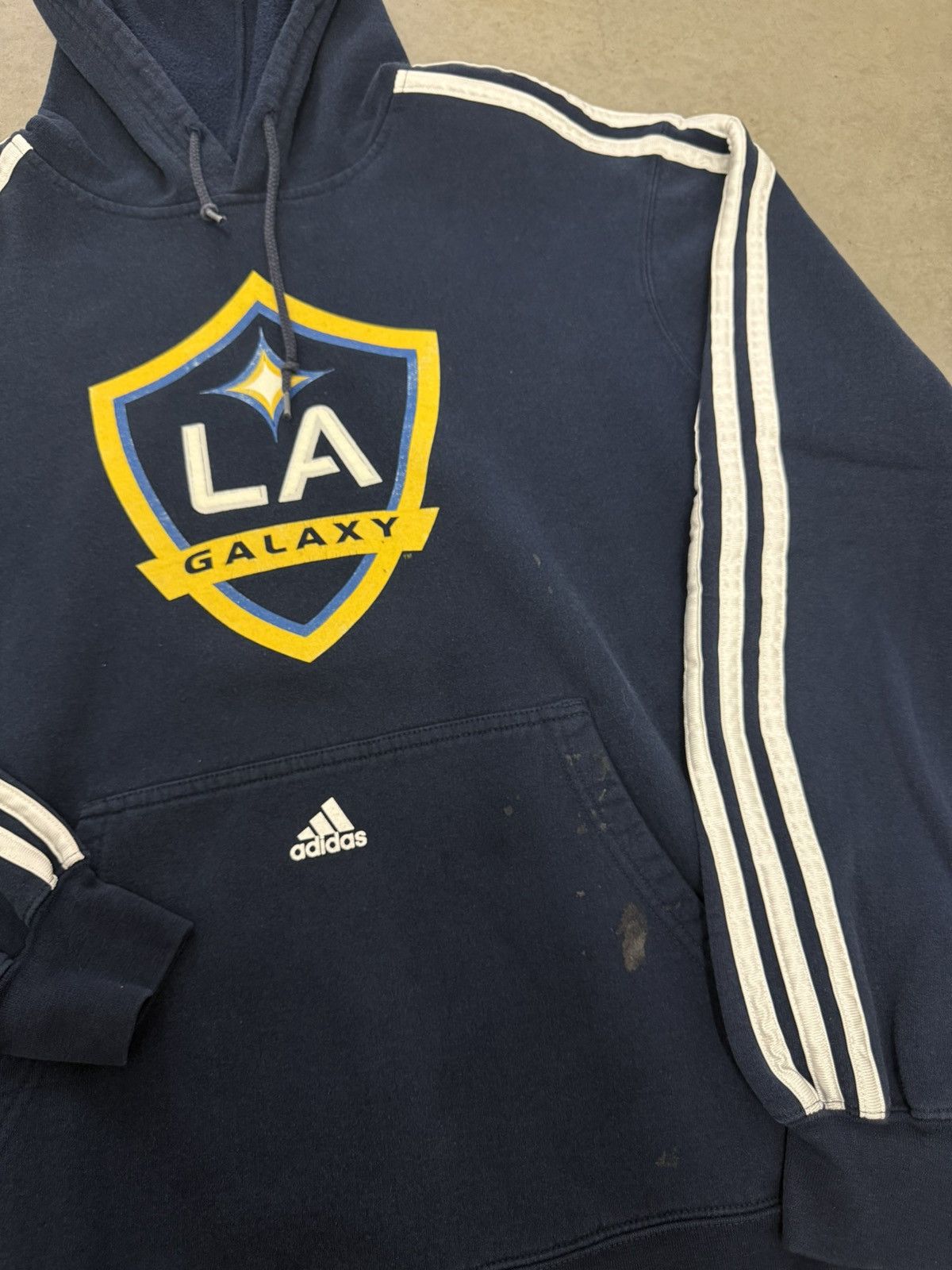 Adidas Los Angeles Galaxy Adidas MLS 2000s Hoodie Navy Soccer Large Size US L / EU 52-54 / 3 - 6 Thumbnail