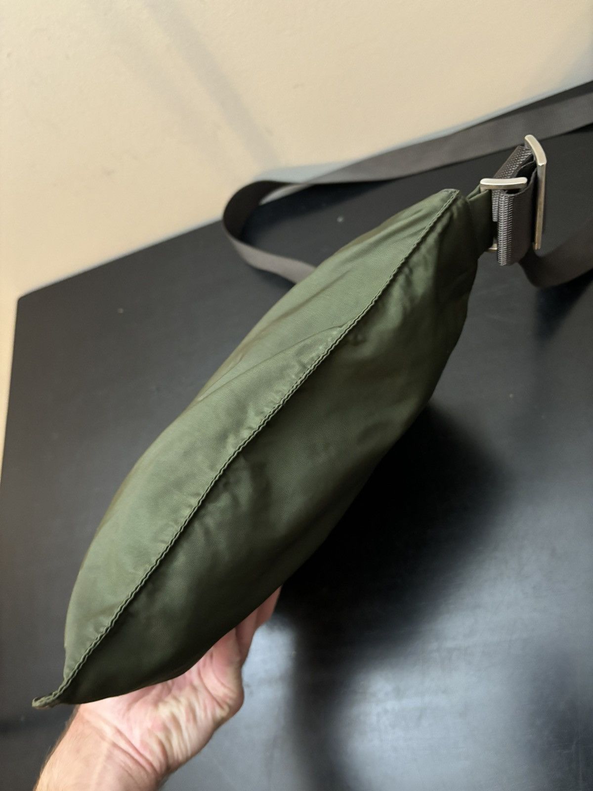 Prada Prada Nylon Shoulder Crossbody Bag Olive Green Size ONE SIZE - 5 Thumbnail