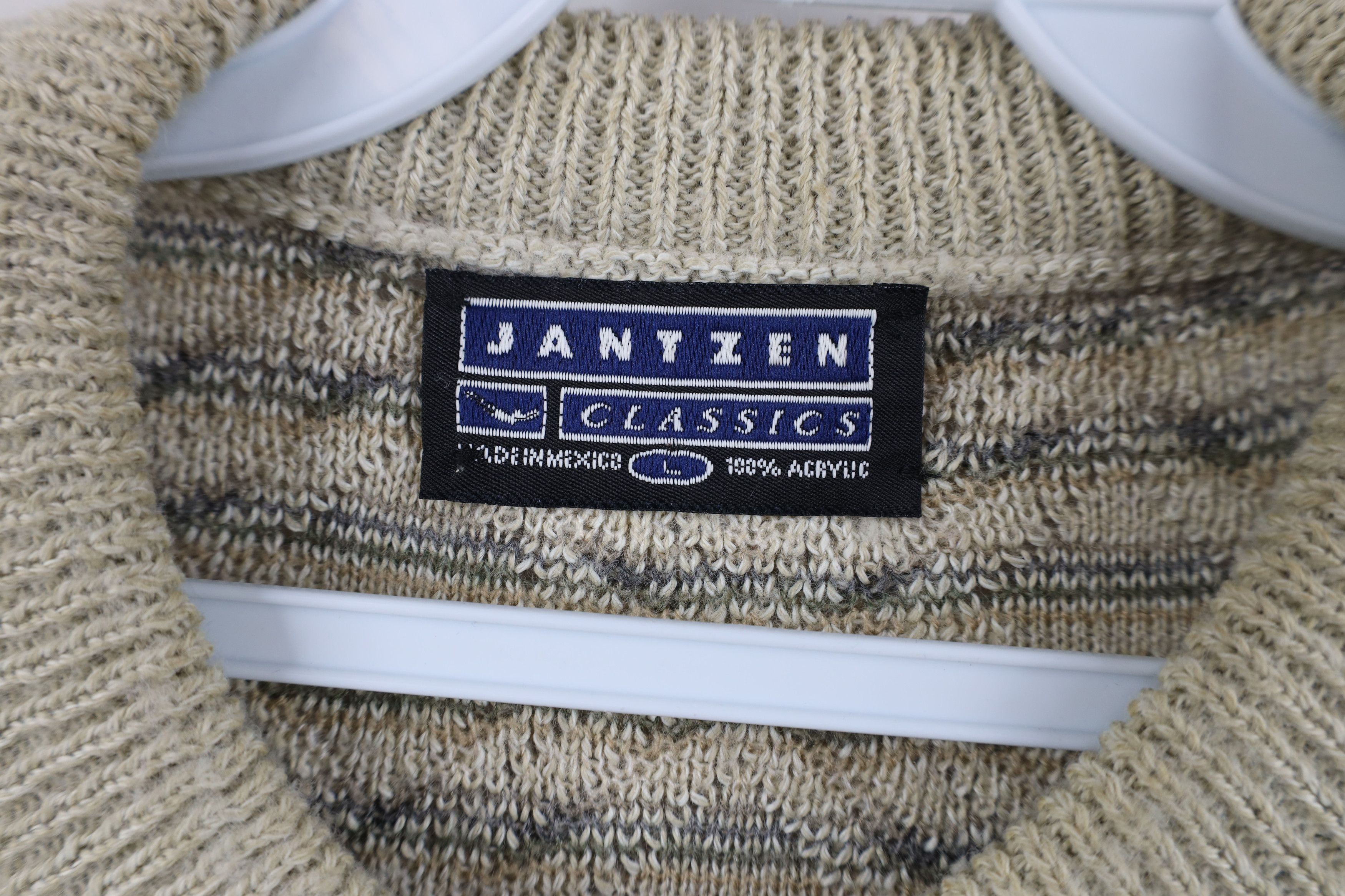 Vintage Vintage 90s Streetwear Diamond Knit Crewneck Sweater Size US L / EU 52-54 / 3 - 5 Thumbnail