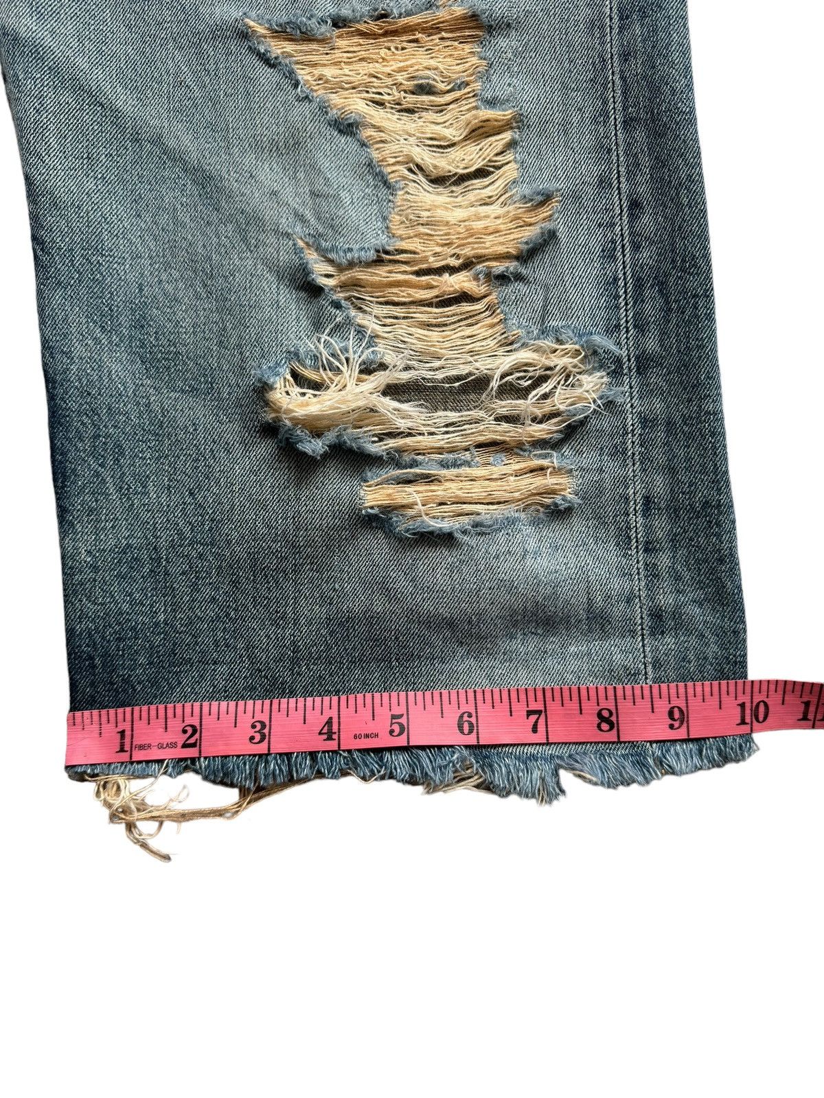 If Six Was Nine Vintage Edwin 505 Selvedge Distressed Short Jeans Size US 31 - 20 Thumbnail