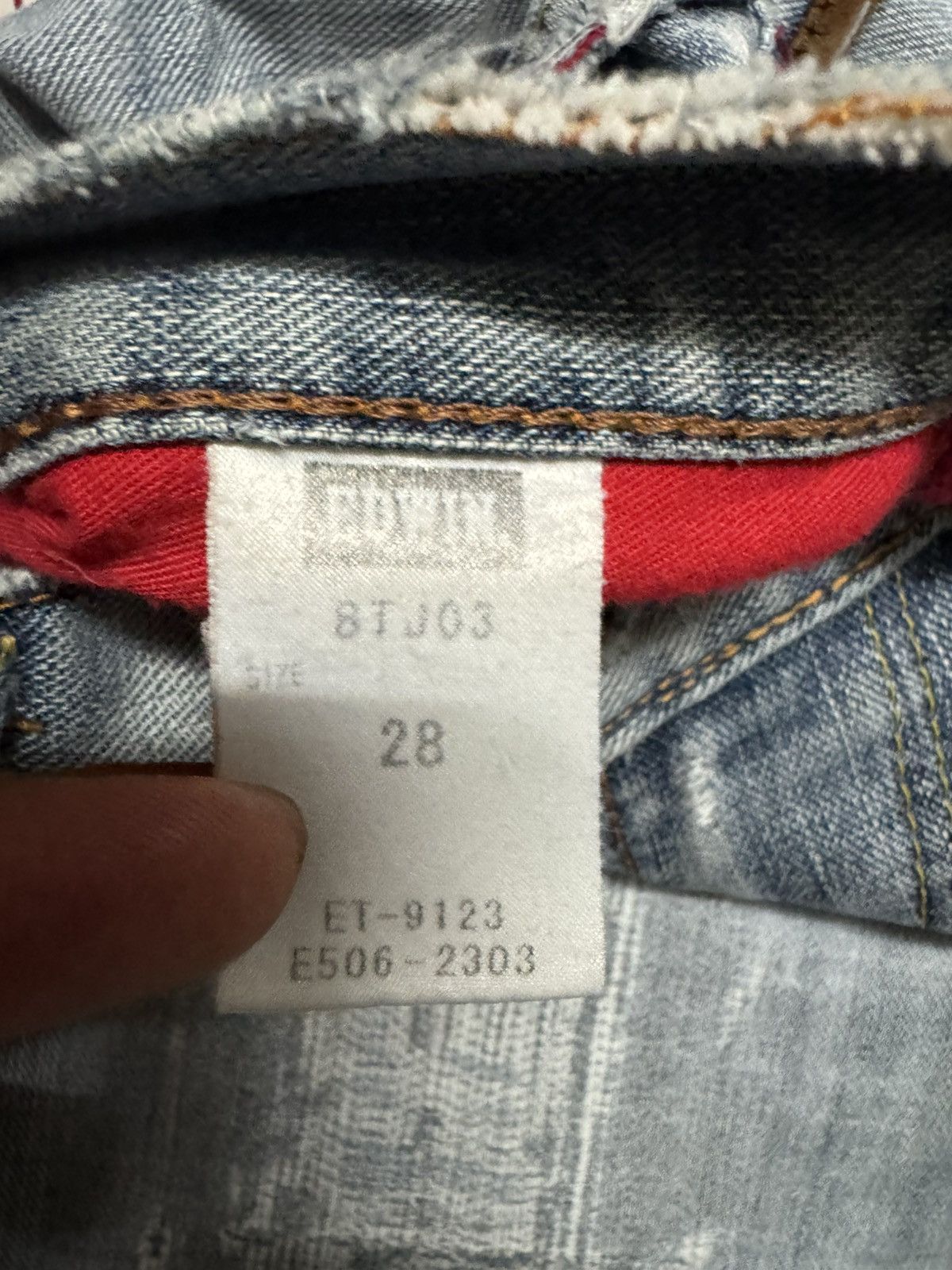 Edwin INSANE SASHIKO BORO 90s EDWIN JEANS Size US 29 - 10 Thumbnail