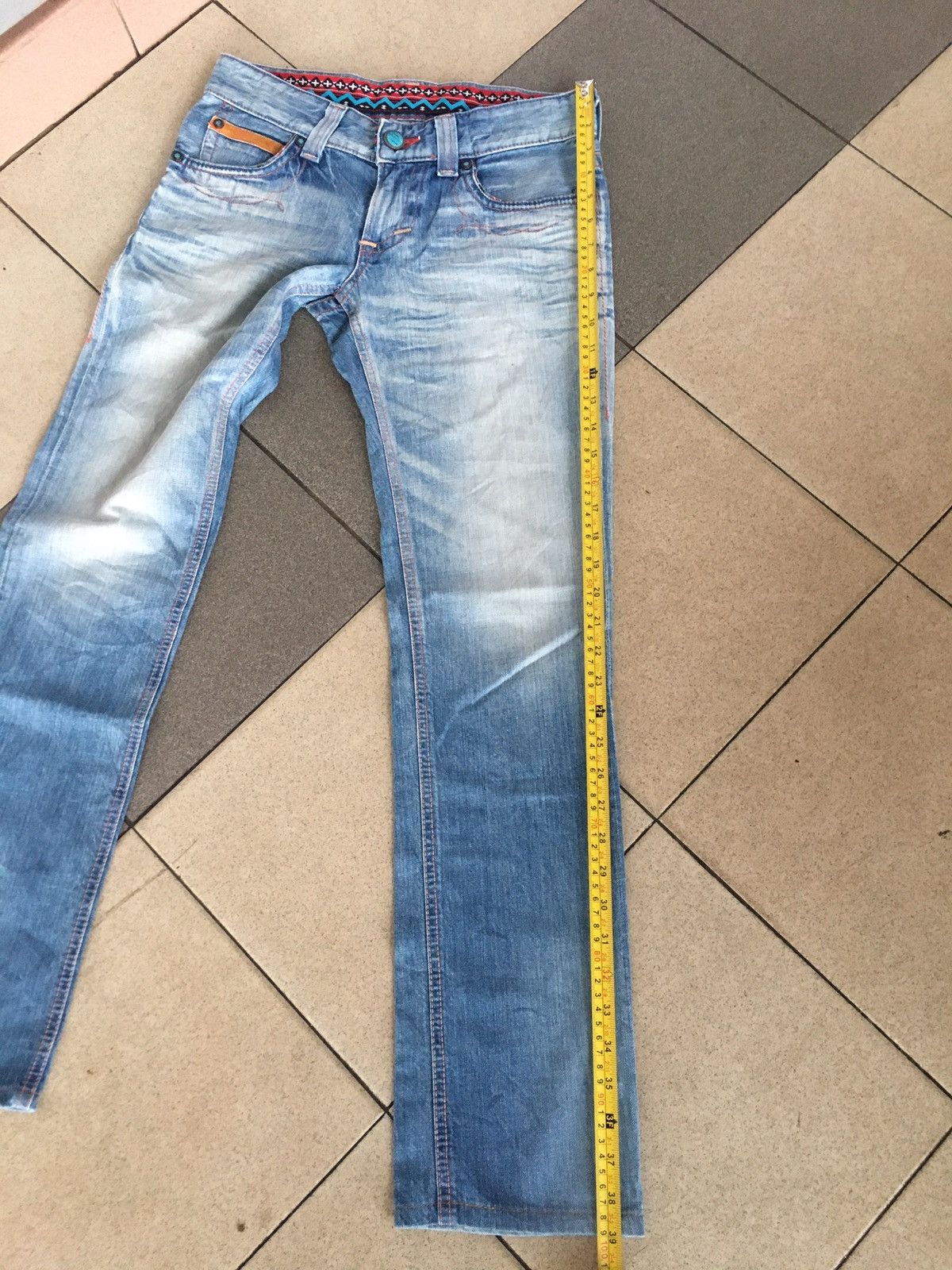 Edwin × Japanese Brand Edwin 503 blue trip navajo style Size 30" / US 8 / IT 44 - 7 Thumbnail