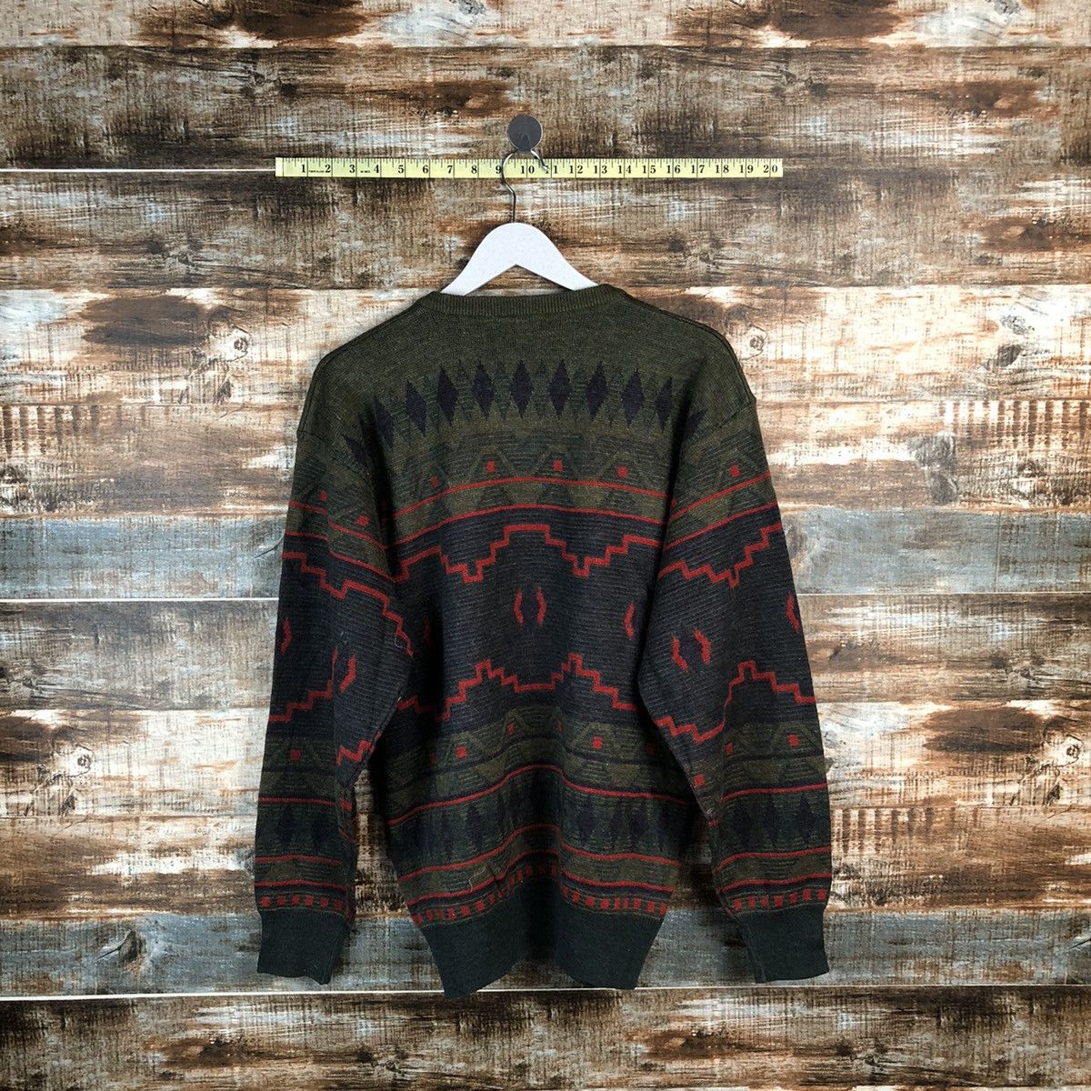Vintage Intermezzo Green art vintage sweatshirt Knitwear #A1327 Size US L / EU 52-54 / 3 - 14 Thumbnail