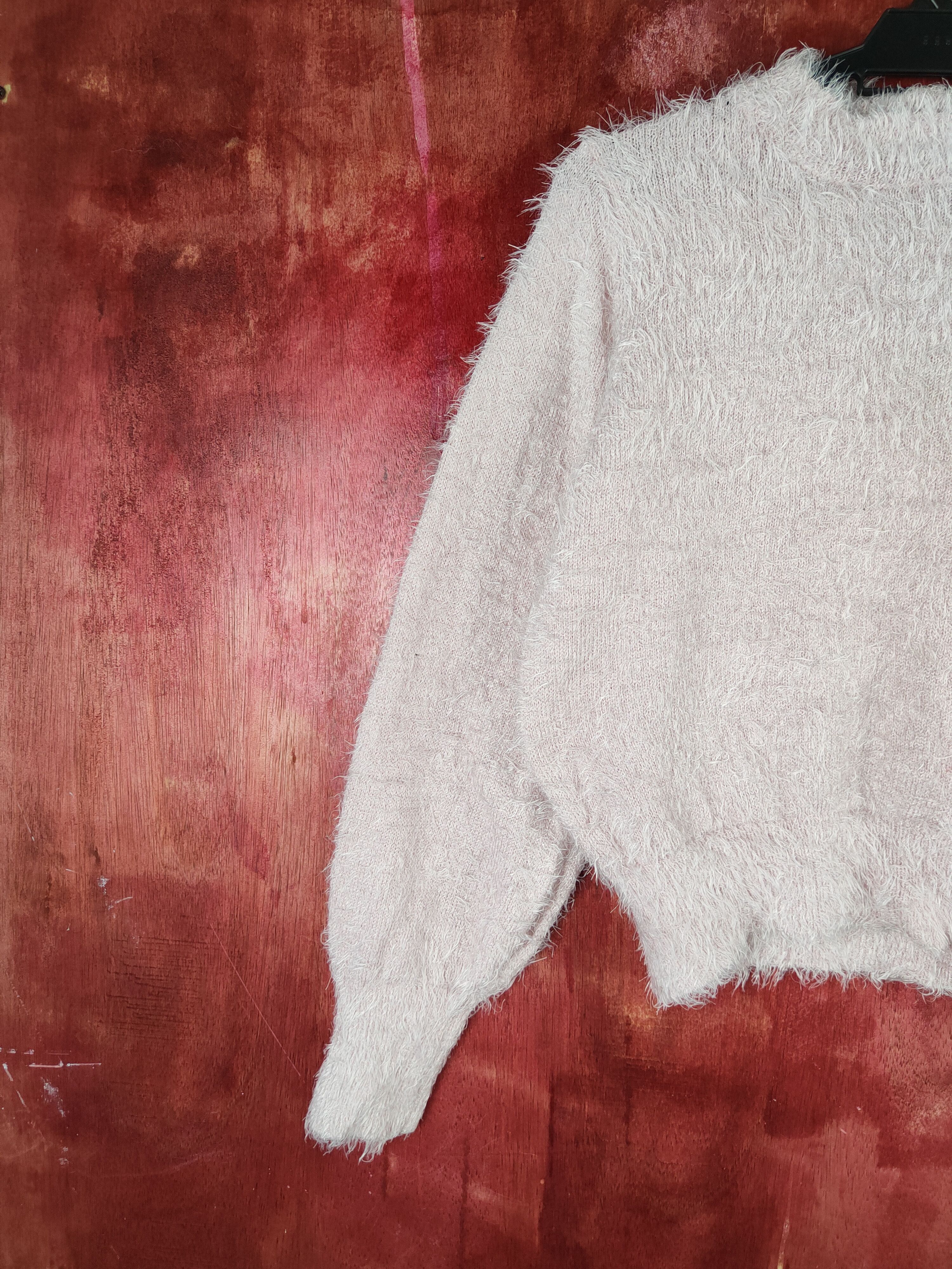Japanese Brand × Vintage Earth Music & Ecology Pink Fur Mohair Knitwear Size M / US 6-8 / IT 42-44 - 3 Thumbnail