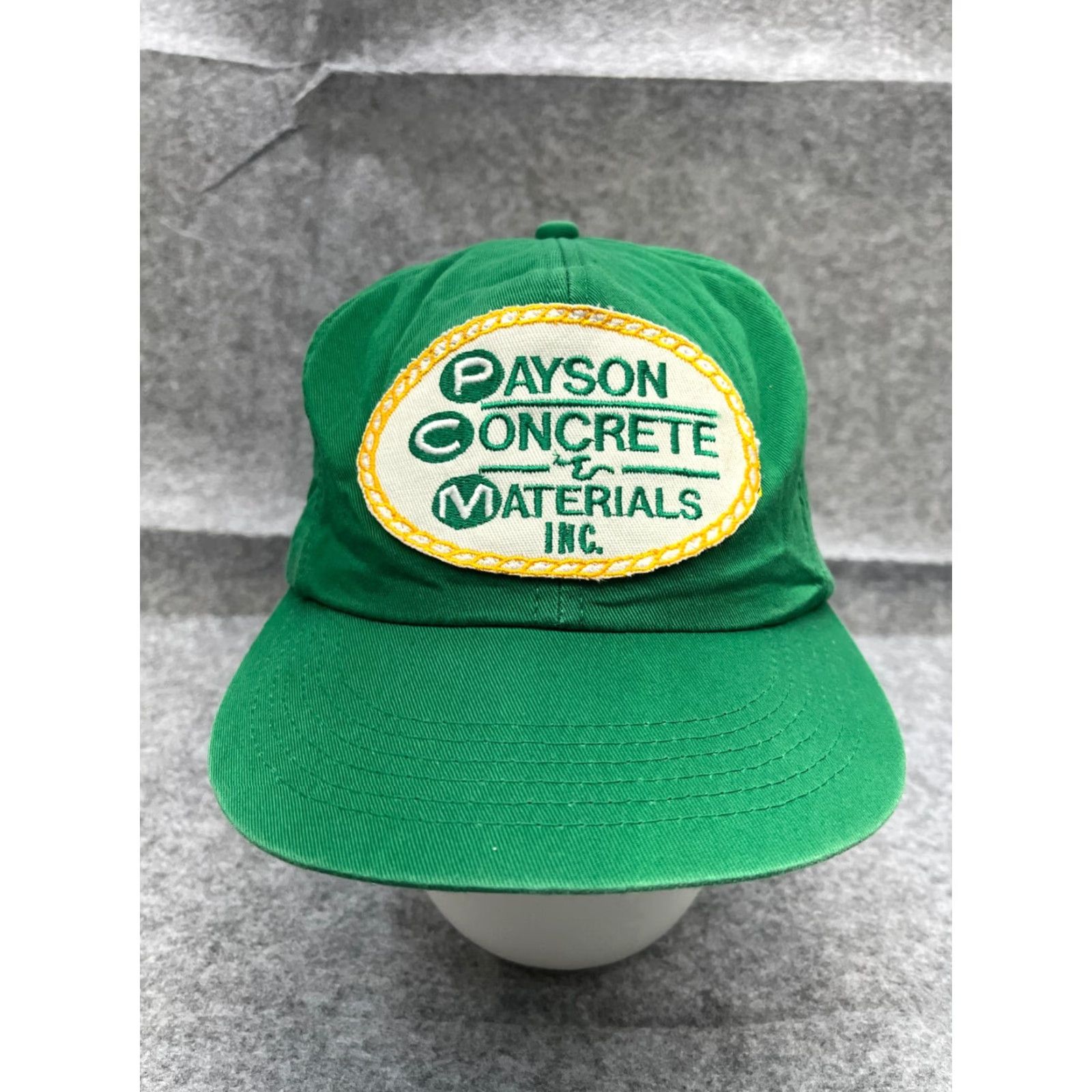 Vintage Payson Concrete Materials Inc Hat Cap Snap Back Adult One Size Green Cotton Size ONE SIZE - 2 Thumbnail