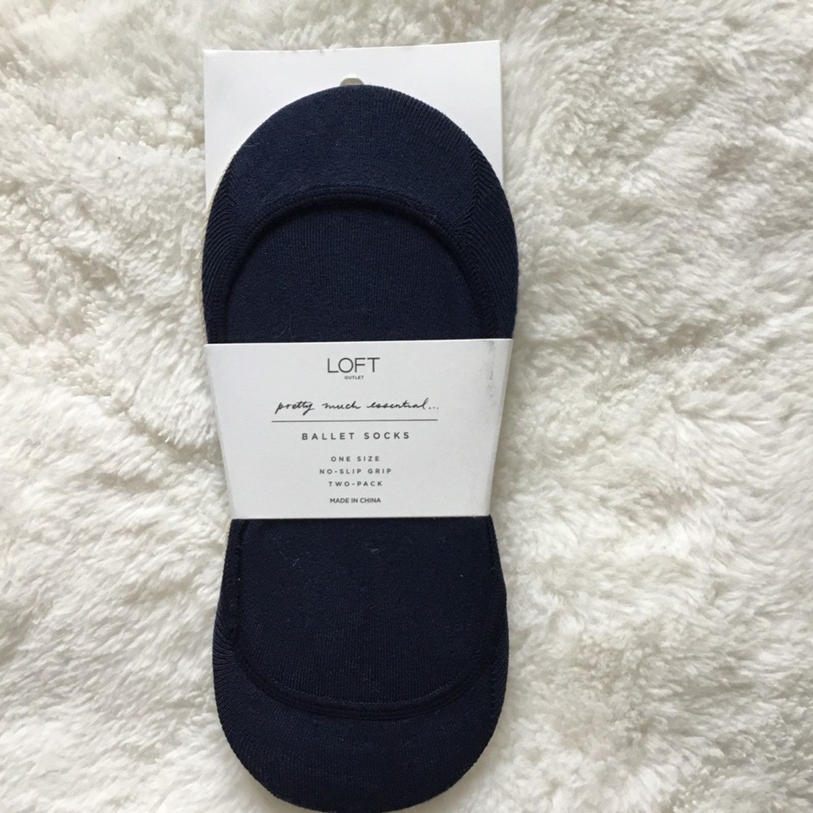 Loft Loft Blue & Beige 2 Pairs Ballet Socks Size ONE SIZE - 1 Thumbnail