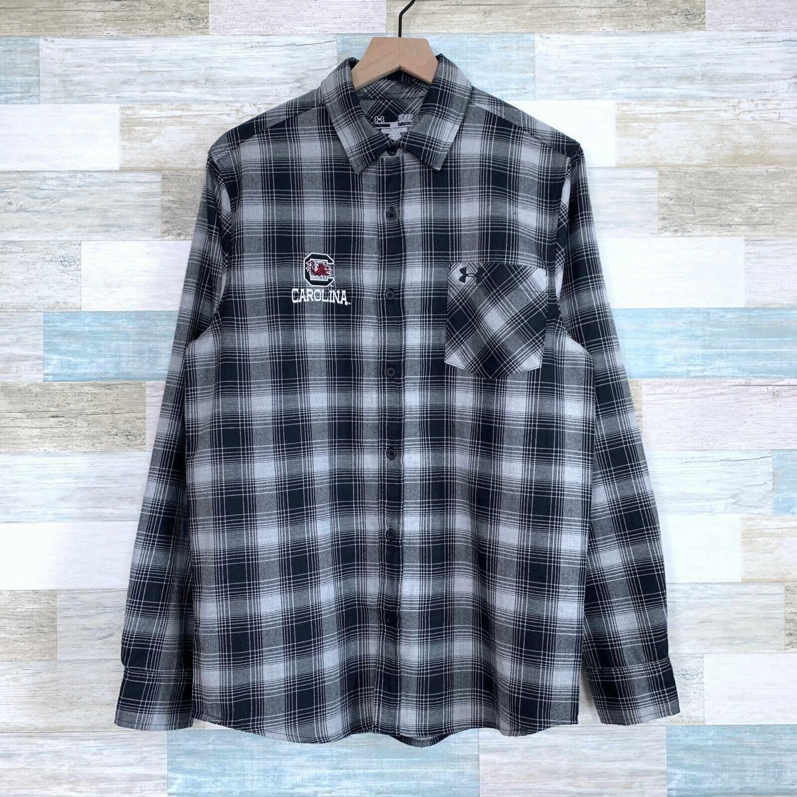 Under Armour Under Armour South Carolina Gamecocks Plaid Shirt Mens S Size US S / EU 44-46 / 1 - 2 Thumbnail