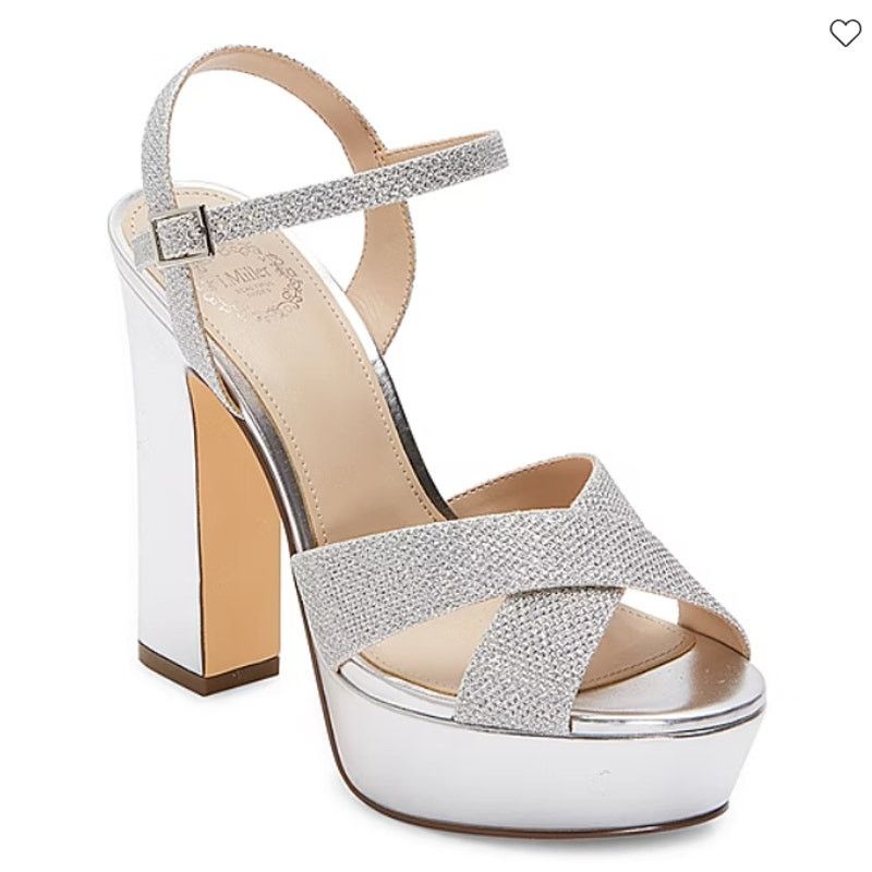 Other I. Miller Womens Samien Heeled Sandals Silver Size US 9 / IT 39 - 8 Thumbnail