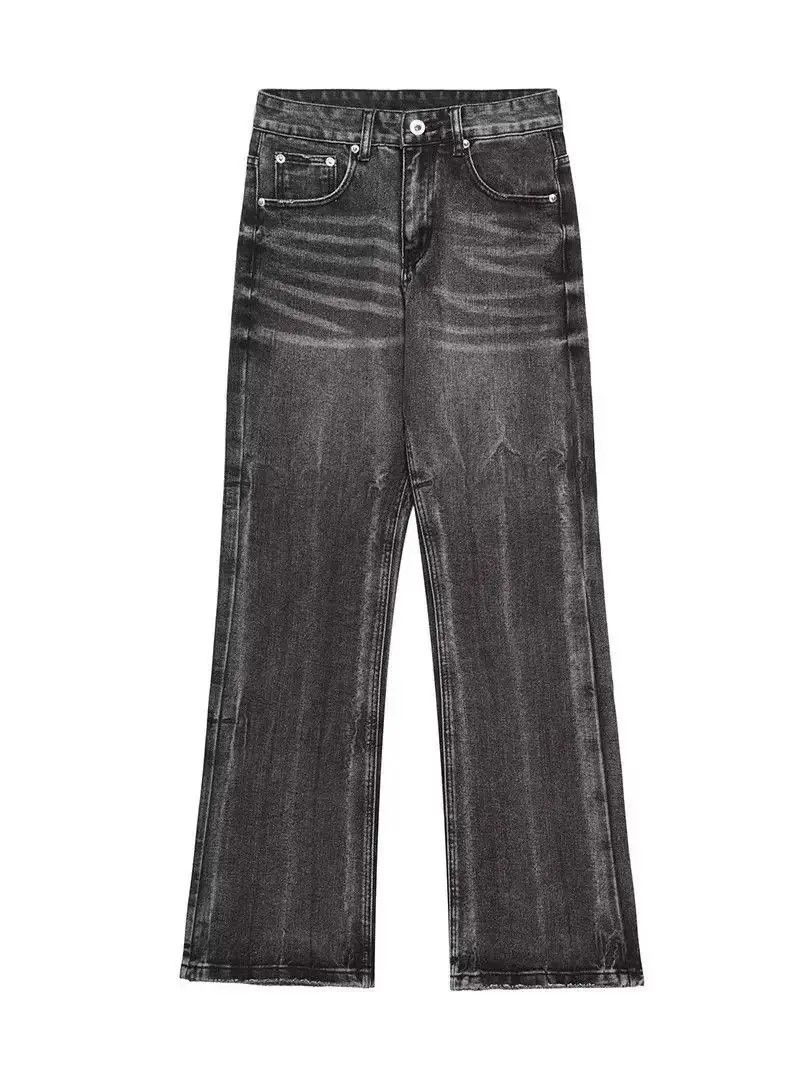 Japanese Brand Straight tube loose black micro flared jeans Size US 32 / EU 48 - 5 Thumbnail