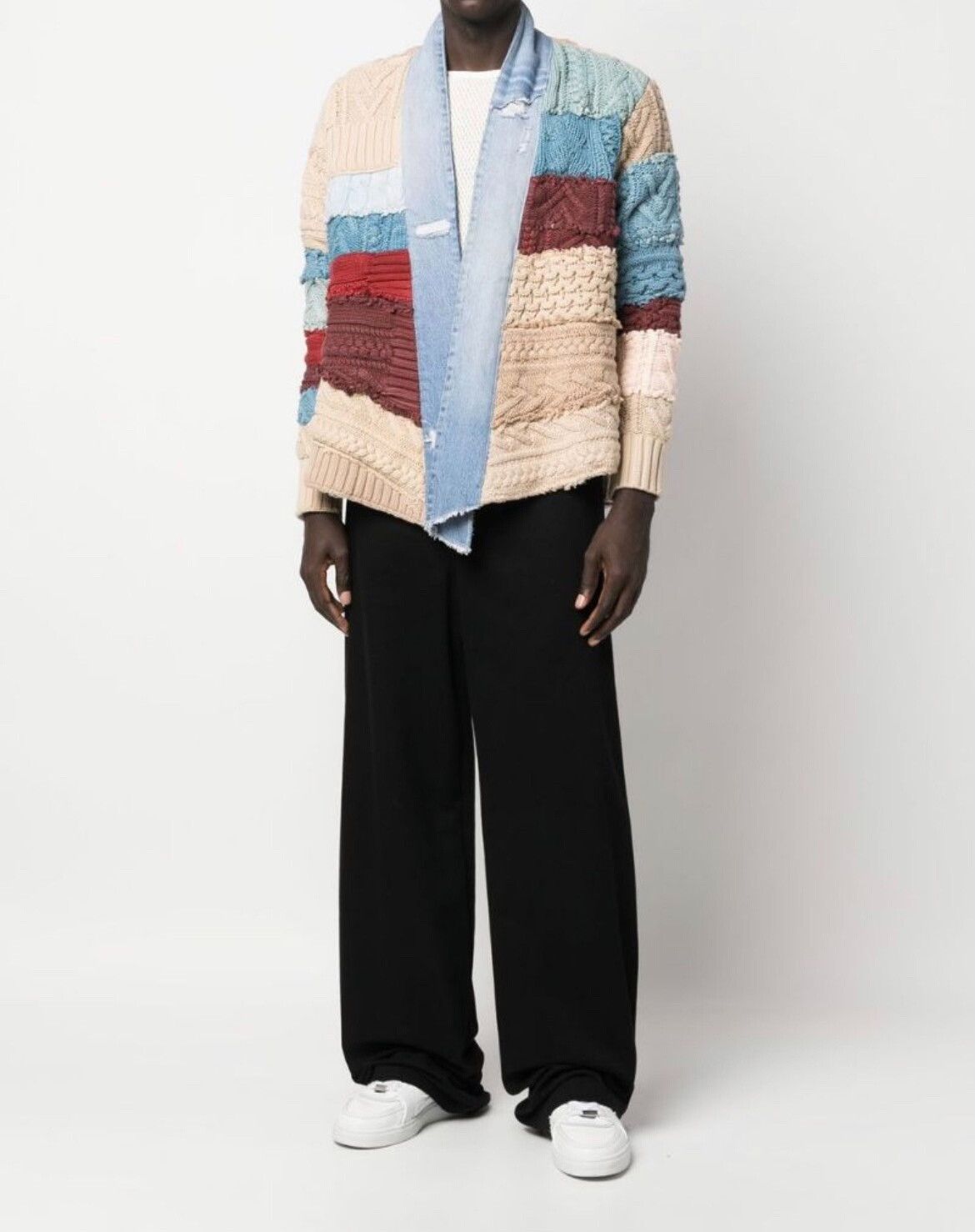Greg Lauren greg lauren patchwork design cardigan jacket Size US M / EU 48-50 / 2 - 1 Thumbnail