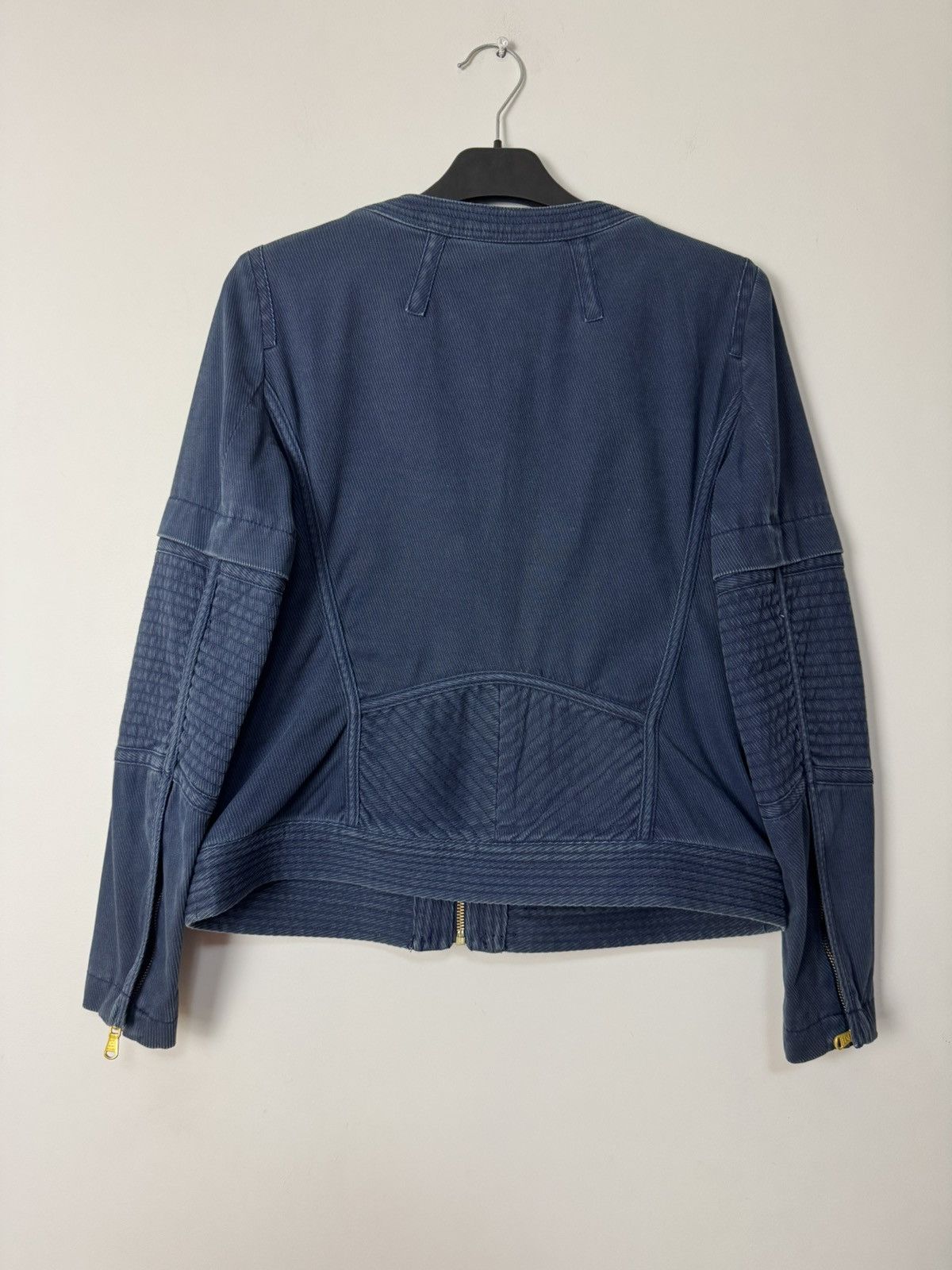 Marc by Marc Jacobs Marc Jacobs Navy Denim rider jacket Luxury Designer Size S / US 4 / IT 40 - 4 Thumbnail