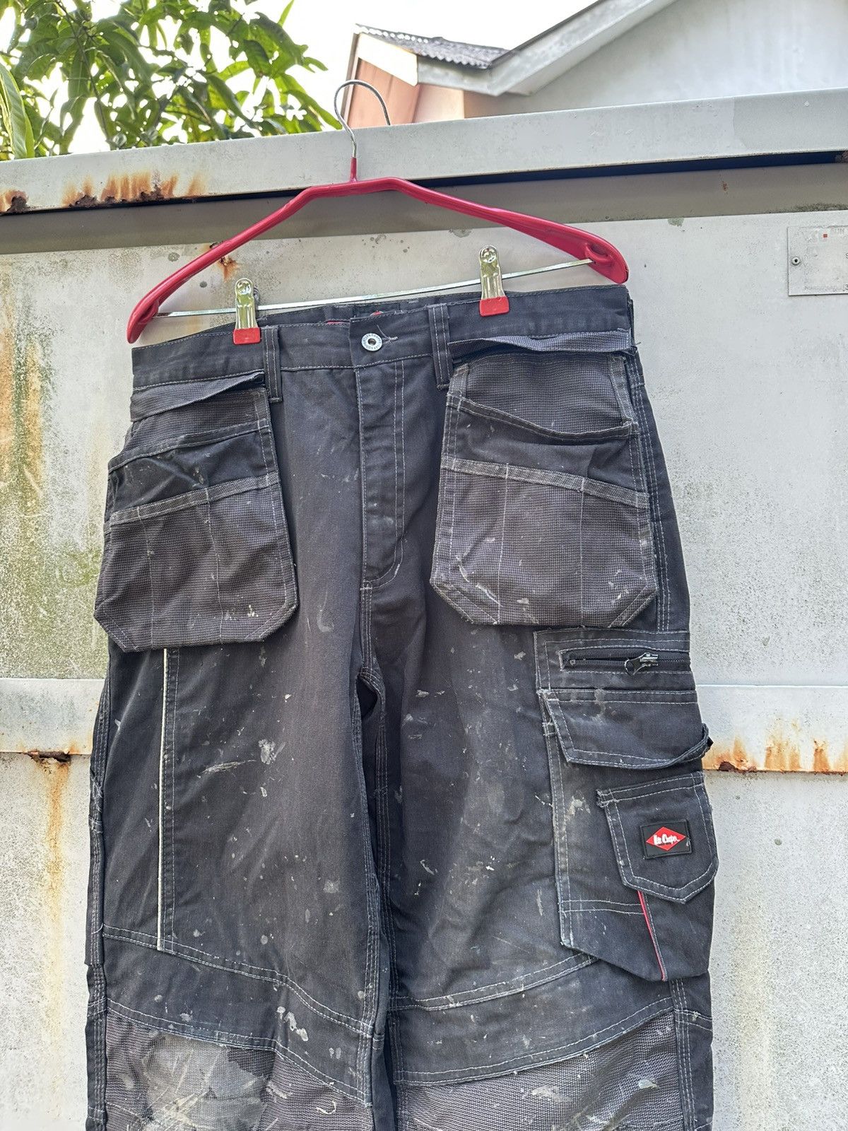 Vintage 👹THRASHED Lee Cooper ERD Baggy Cargo Pants Size US 31 - 7 Thumbnail