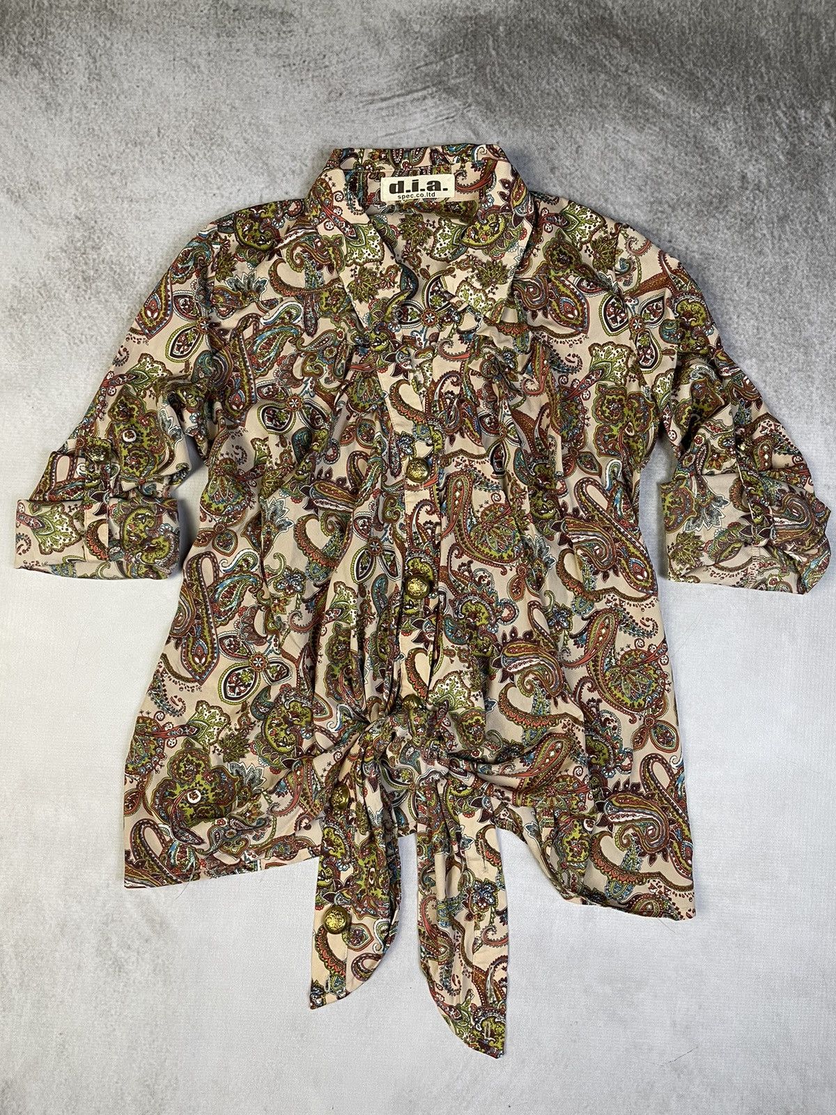 Japanese Brand D.i.a. Spec Convertible Paisley Blouse Gyaru Heisei-era Size ONE SIZE - 5 Thumbnail