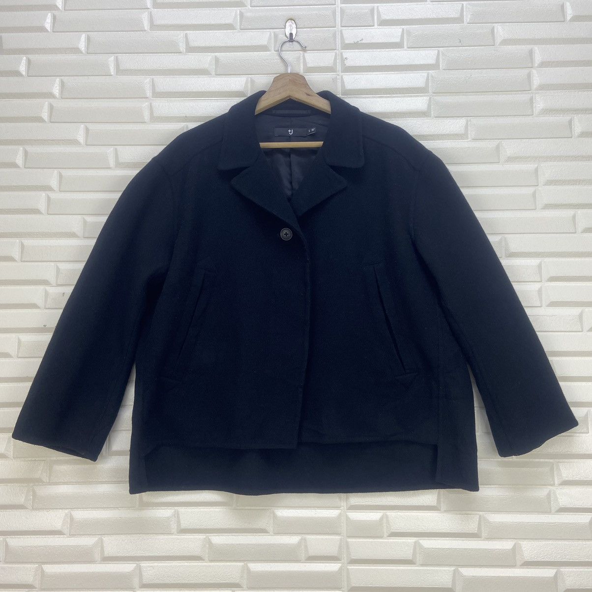 Jil Sander × Uniqlo Jil Sander Uniqlo Loose Oversize Cropped Wool Jacket Size S / US 4 / IT 40 - 4 Thumbnail