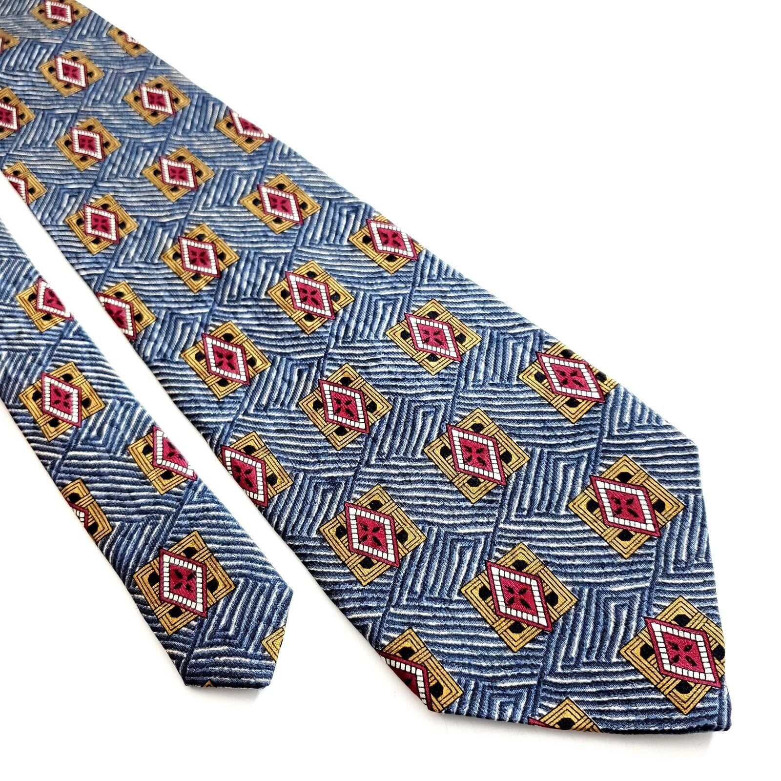 Robert Talbott Robert Talbott Best Of Class Mark Shale Blue Tan Abstract Sh Size ONE SIZE - 1 Thumbnail