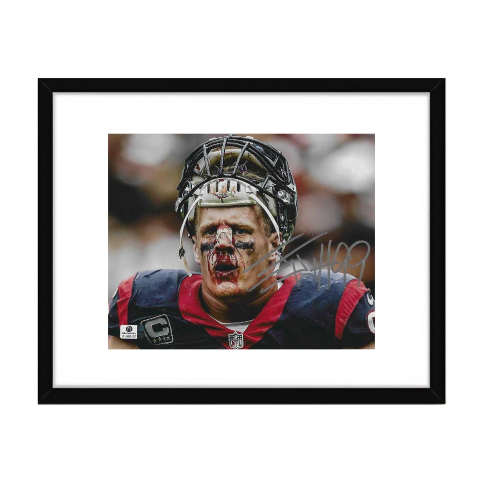 Other J.J. Watt Houston Texans Autographed 8x10 Photo coa W/Frame Size ONE SIZE - 1 Thumbnail