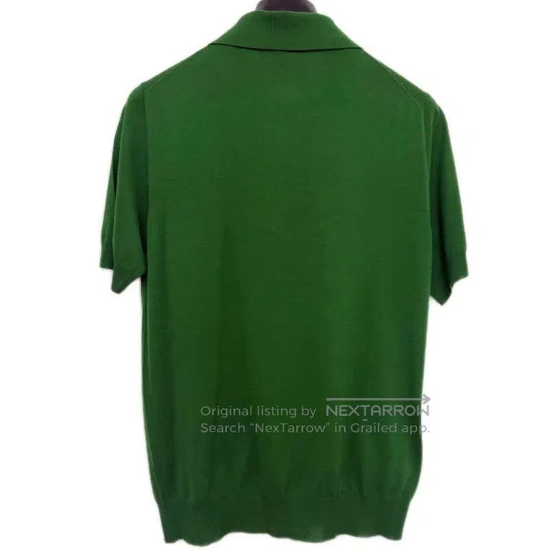 Prada Prada Green Wool Logo Short Sleeve Knit Top. Size M / US 6-8 / IT 42-44 - 2 Thumbnail