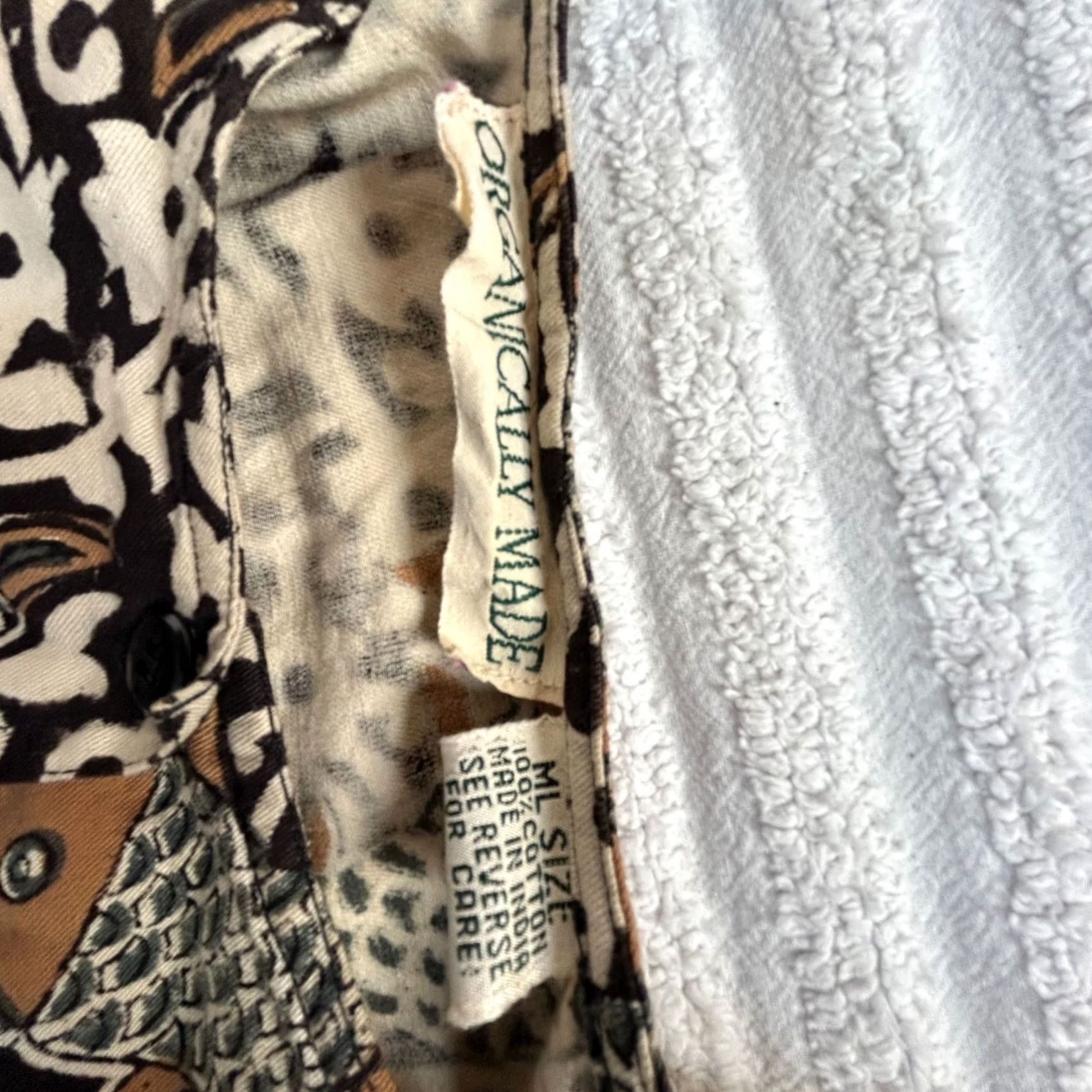Vintage VINTAGE Organically Made Sleeveless Floral & Fish Print Midi Dress M/L Brown Women Dress Size M / US 6-8 / IT 42-44 - 3 Thumbnail