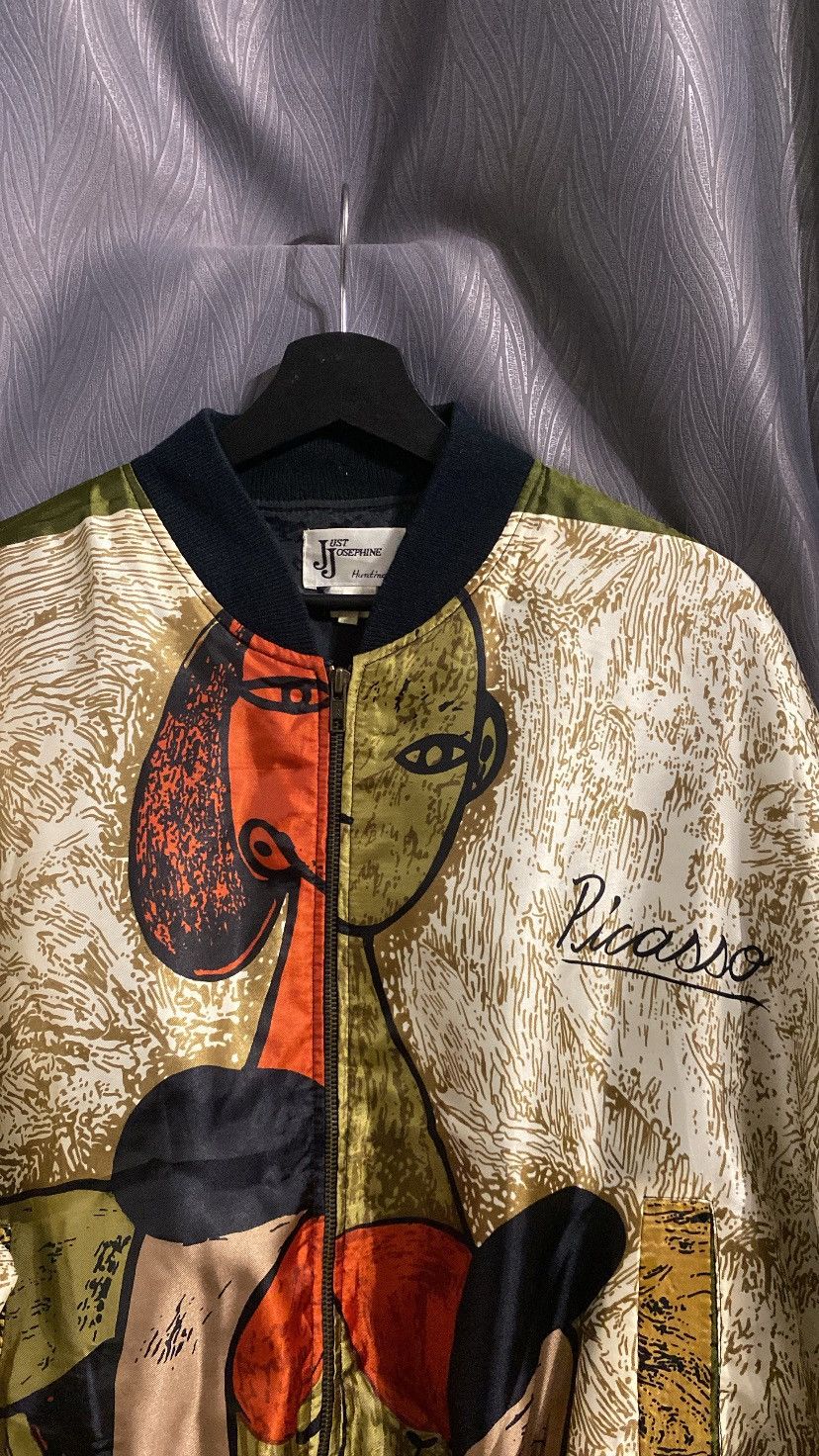 Vintage 🔥OFFER🔥VINTAGE PICASSO AOP ART SATIN BOMBER JCKT KOREA LARGE Size US L / EU 52-54 / 3 - 5 Thumbnail