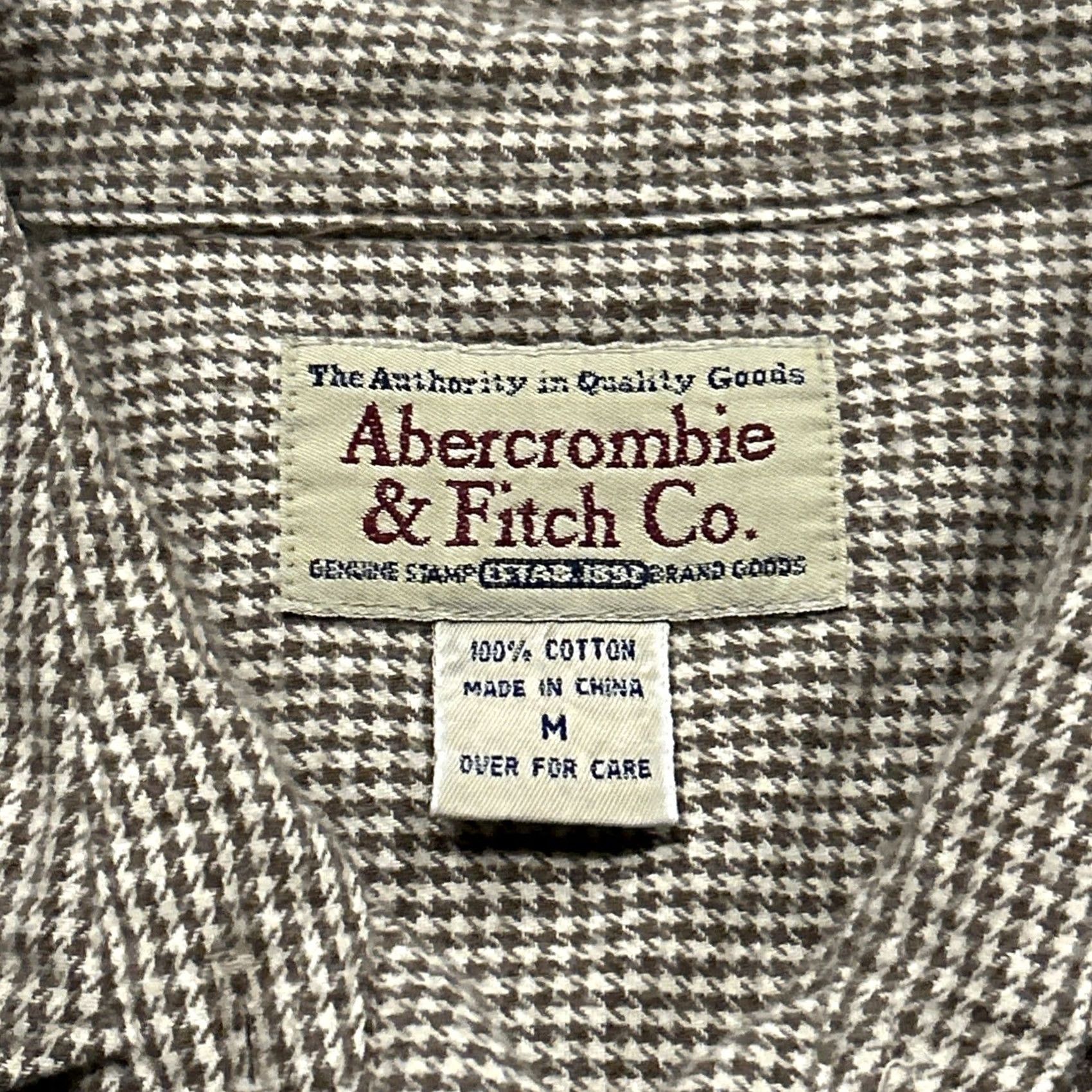 Abercrombie & Fitch VINTAGE Abercrombie & Fitch Shirt Women M Beige Flannel 90s Plaid Button Up A25 Size M / US 6-8 / IT 42-44 - 3 Thumbnail