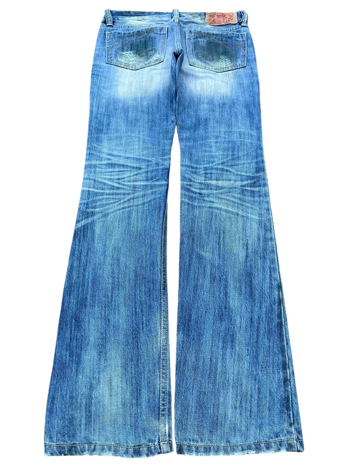 Japanese Brand Vintage Japanese Brand Blue Washed Distressed Straight Jeans Size US 31 - 2 Thumbnail