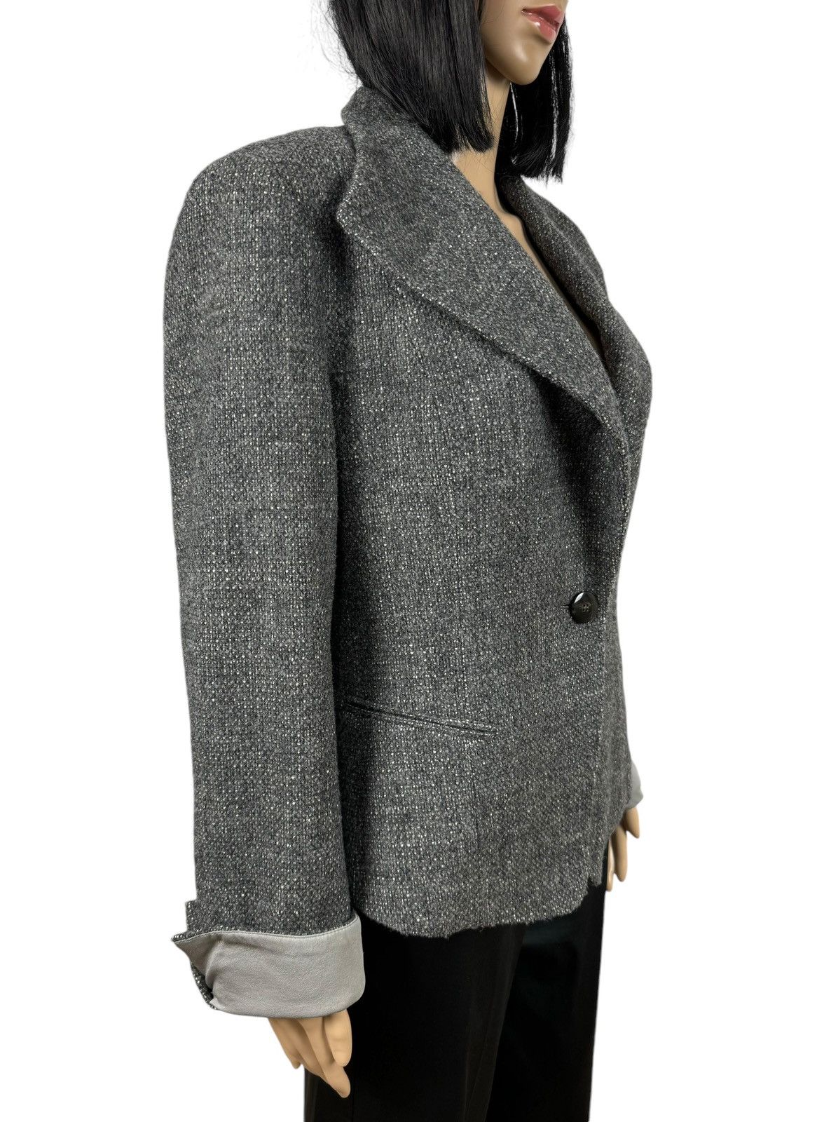 Max Mara Max Mara Lana Wool Tweed Blazer size IT48 US14 Size XL / US 12-14 / IT 48-50 - 3 Thumbnail