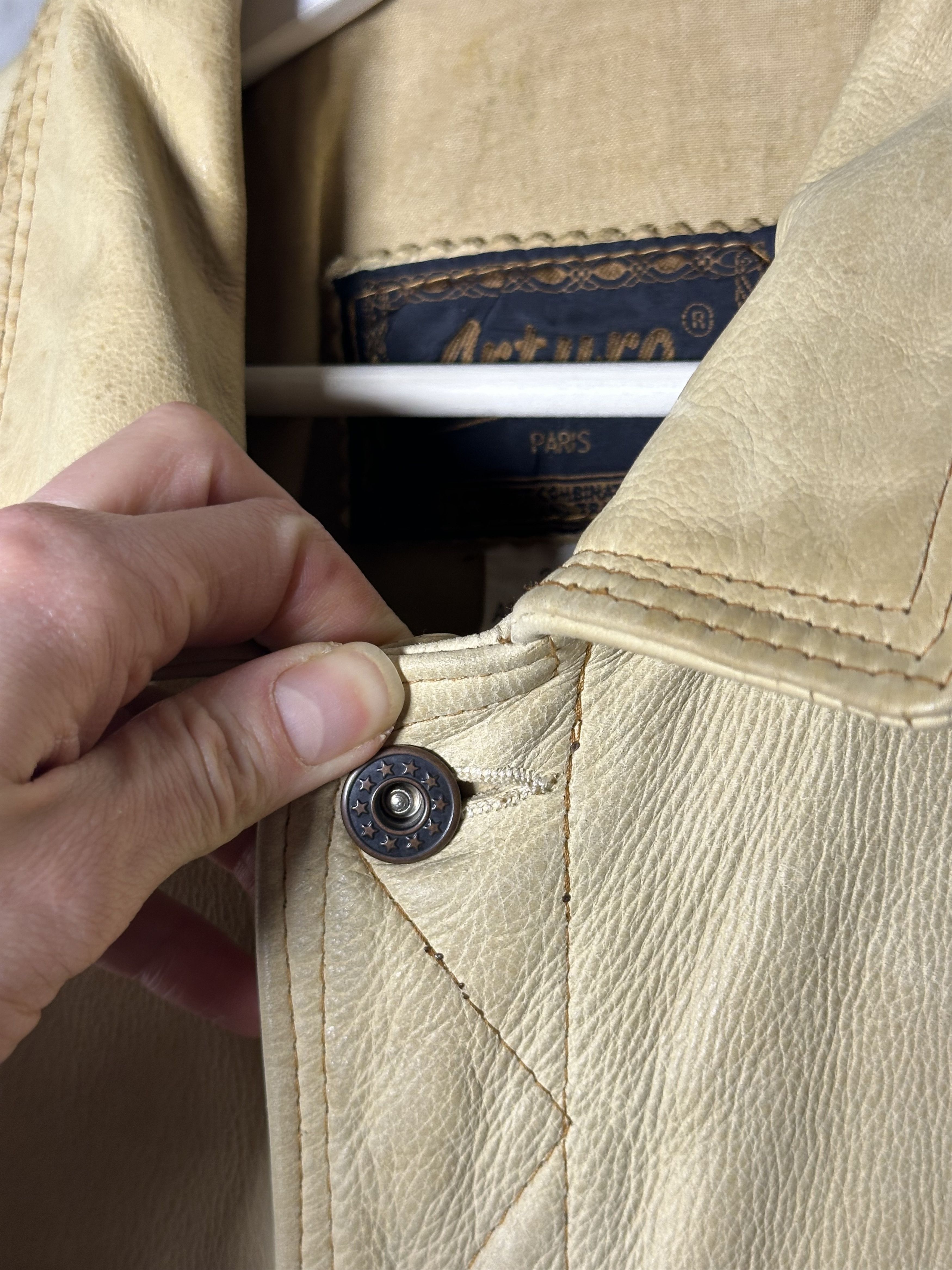 Genuine Leather ERD like Leather Western Trucker Jacket Size US M / EU 48-50 / 2 - 4 Thumbnail