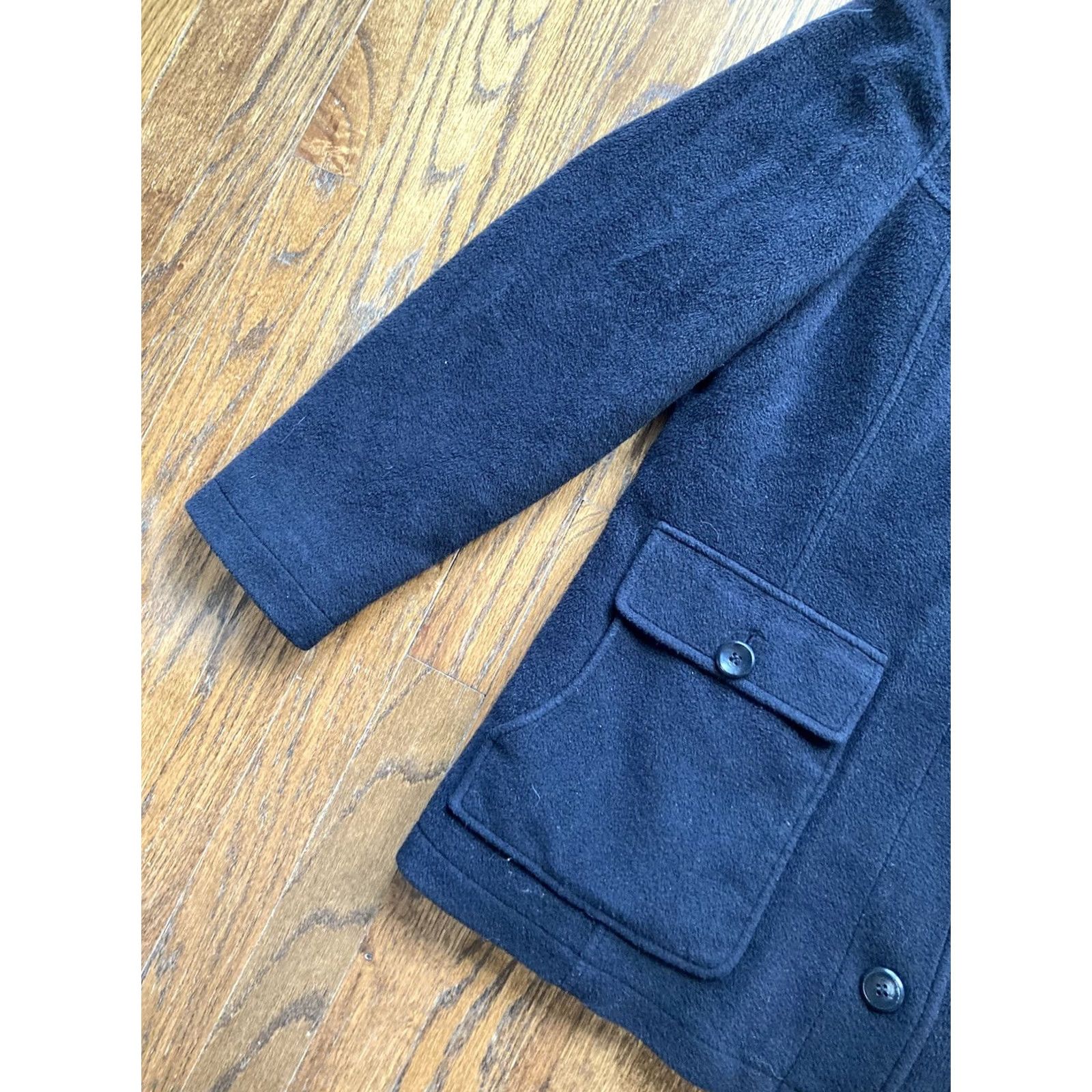 Vintage L.L. Bean Shirt Jacket Womens Wool Blend Shacket Black Button Pea Coat Outdoor M Regular Women Jacket Menus? Size M / US 6-8 / IT 42-44 - 2 Thumbnail