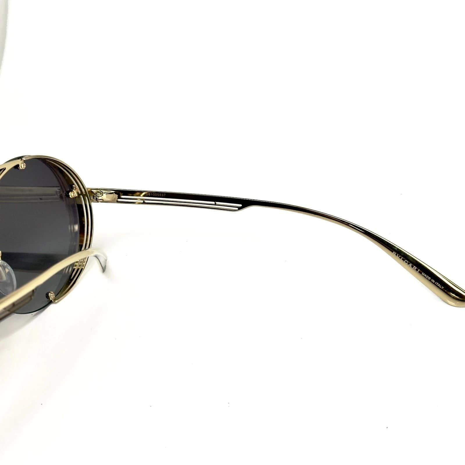Bvlgari BVLGARI BV6127 6127 B.ZERO1 Gold Black Metal Oval Sunglasses Size ONE SIZE - 3 Thumbnail