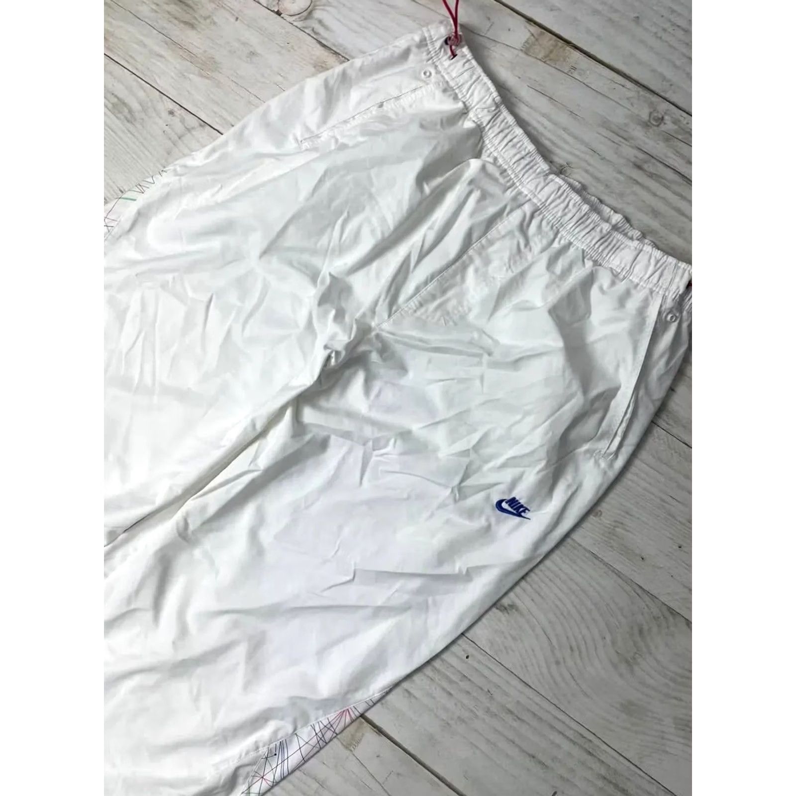 Nike VINTAGE Nike TN Track Pants Mens XL White Nylon Swoosh 00s Vintage Activewear Size US 36 / EU 52 - 5 Thumbnail