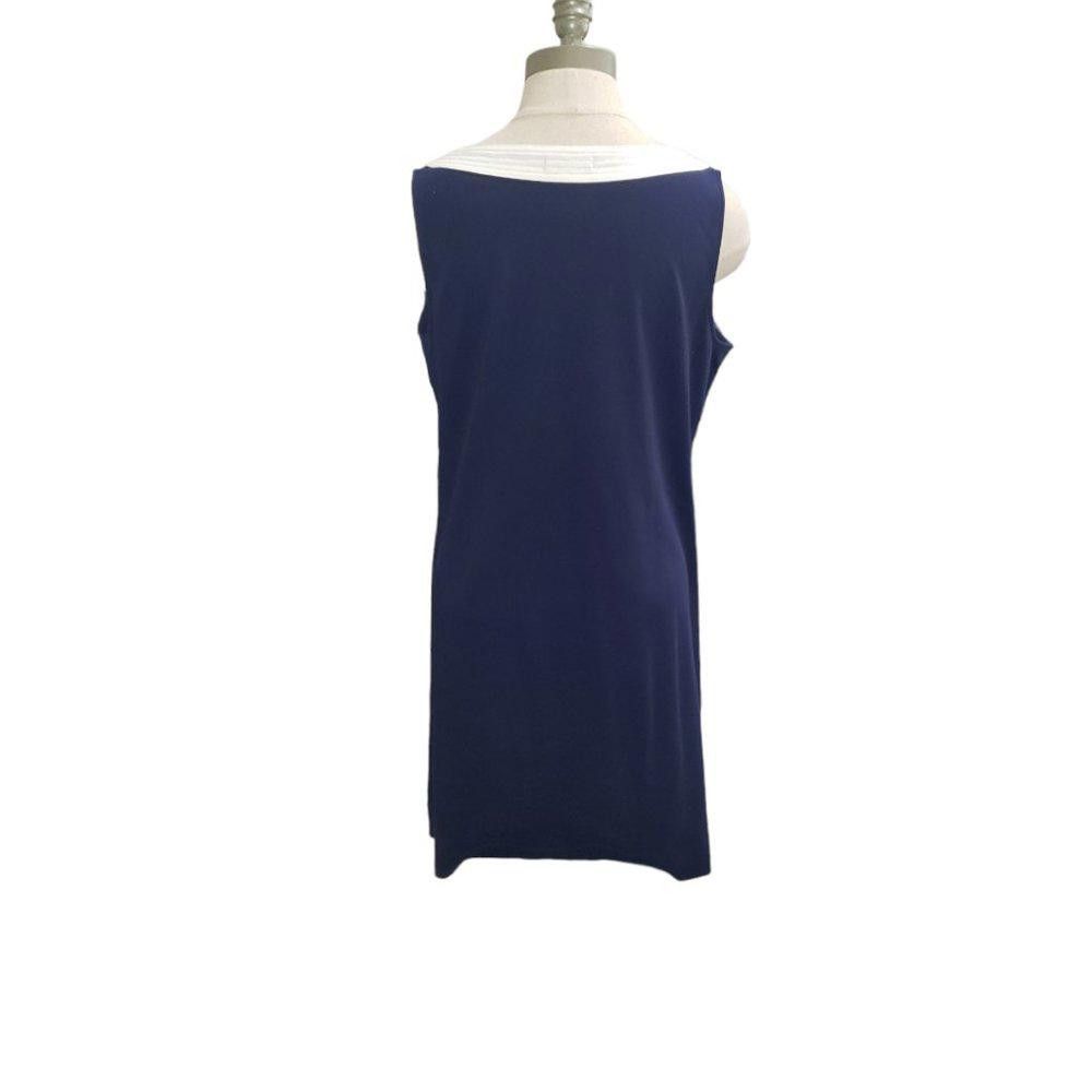 Designer CT1295 New York & Company Navy sleeveless Dress L Size L / US 10 / IT 46 - 3 Thumbnail