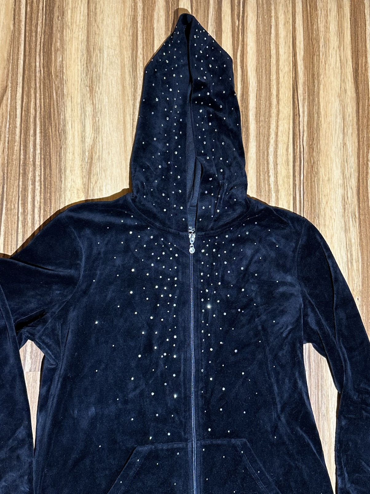 Style & Co Black Hoodie with Rhinestone Detailing Size M / US 6-8 / IT 42-44 - 2 Thumbnail
