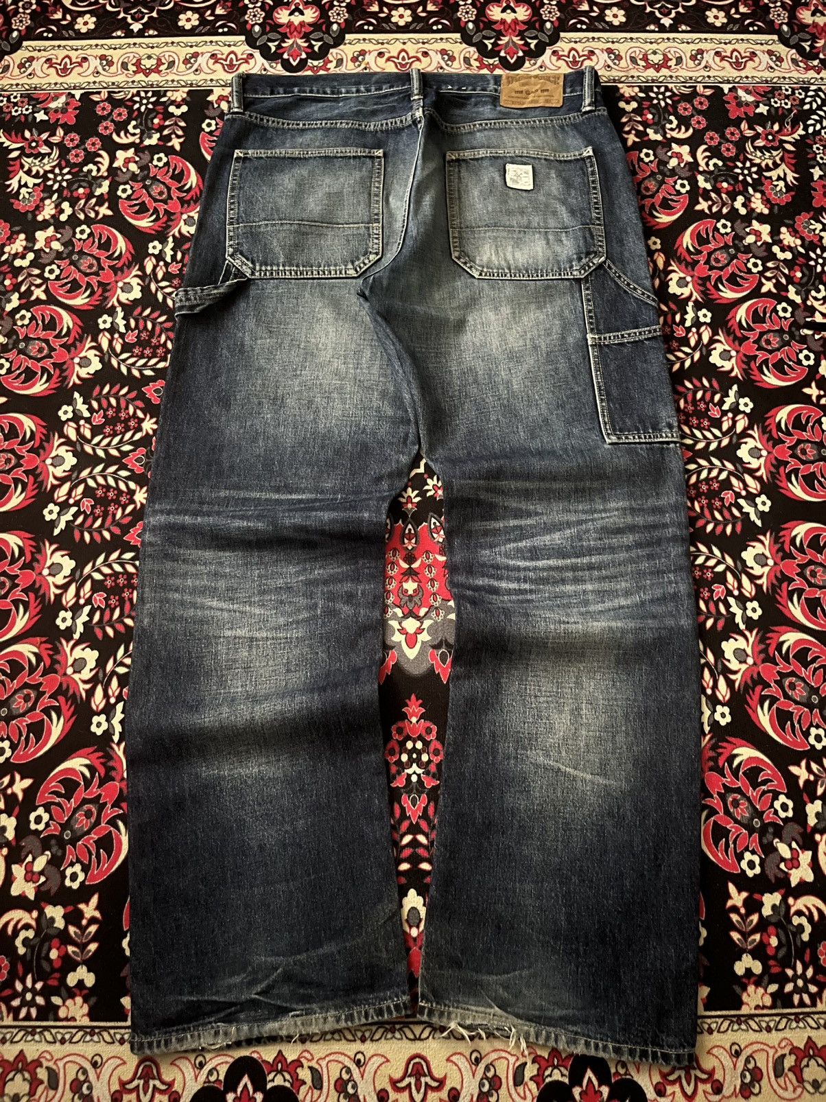 Carhartt × Gap ⚡️Workwear⚡️Vintage Gap 1969 Carpenter Dark Blue Washed Jeans Size US 34 / EU 50 - 1 Thumbnail