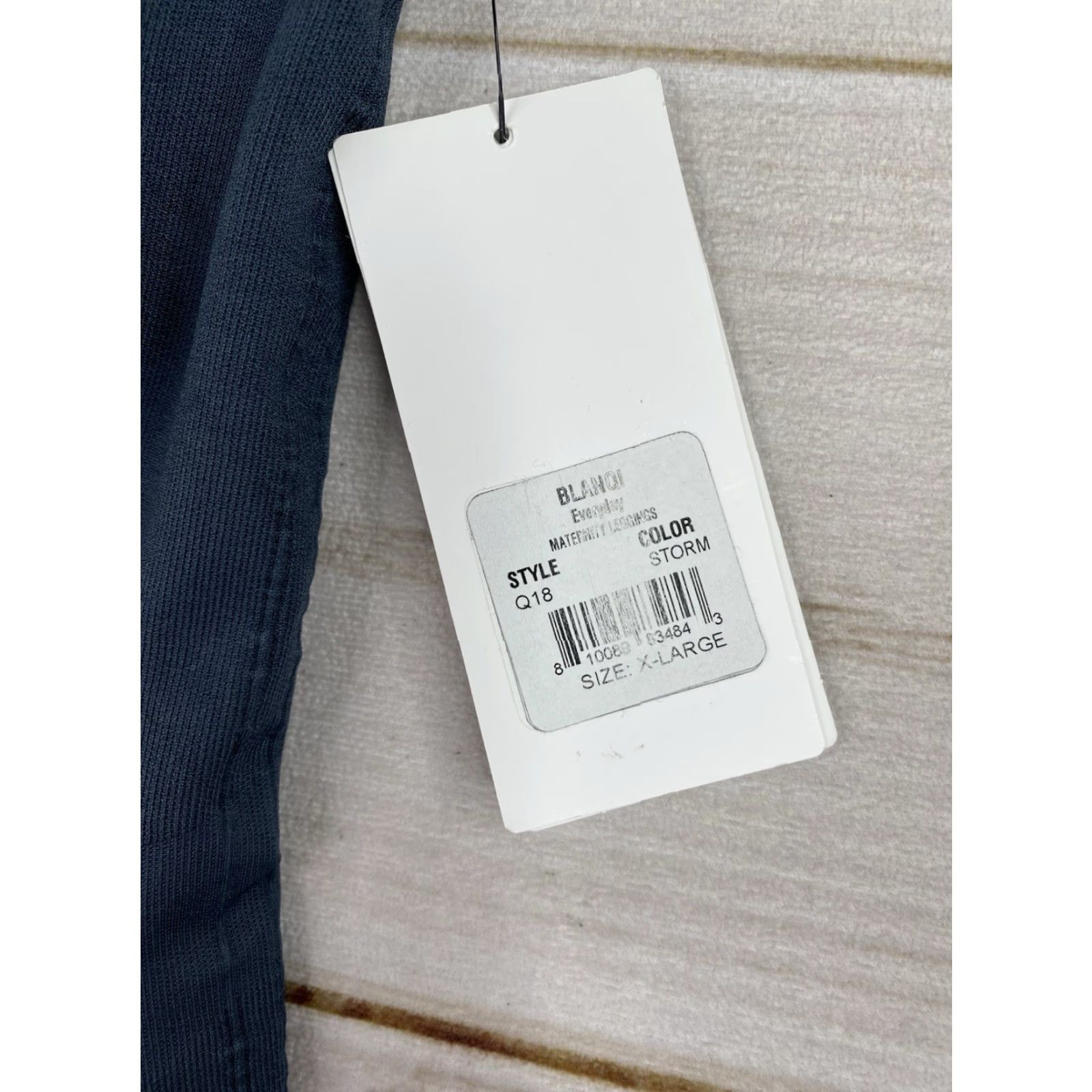 Vintage BLANQI Maternity Belly Support Leggings XL Storm Blue Skinny NWT Size 40" / US 18 - 3 Thumbnail