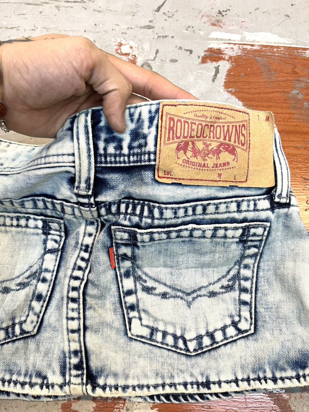Japanese Brand 💥Y2K DISTRESSED MINI SKIRT HYSTERIC GLAMOUR STYLE Size 30" / US 8 / IT 44 - 4 Thumbnail