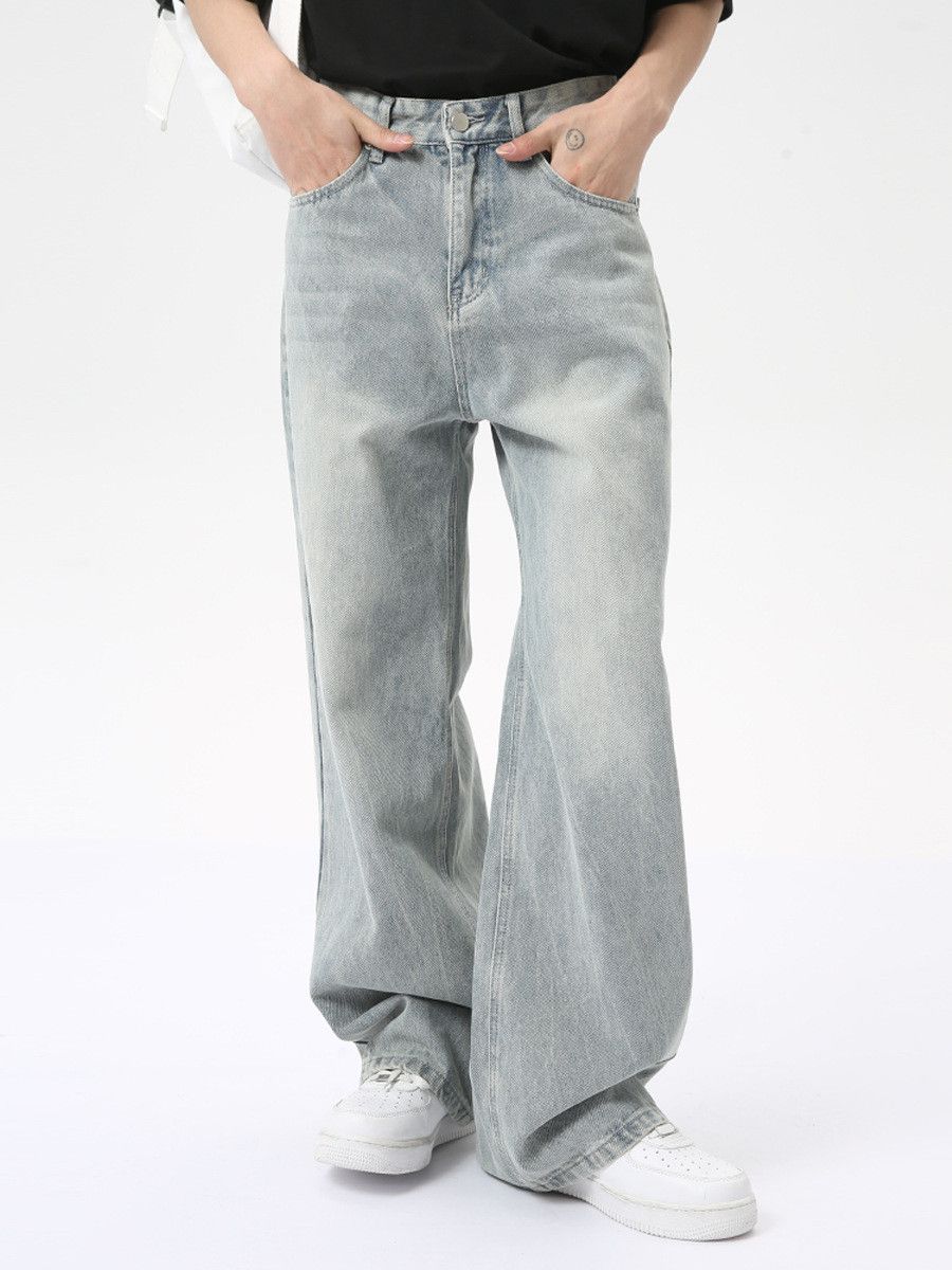 Jean Men's Cleanfit Washed Light Blue Loose Straight-Leg Jeans Size US 32 / EU 48 - 1 Thumbnail