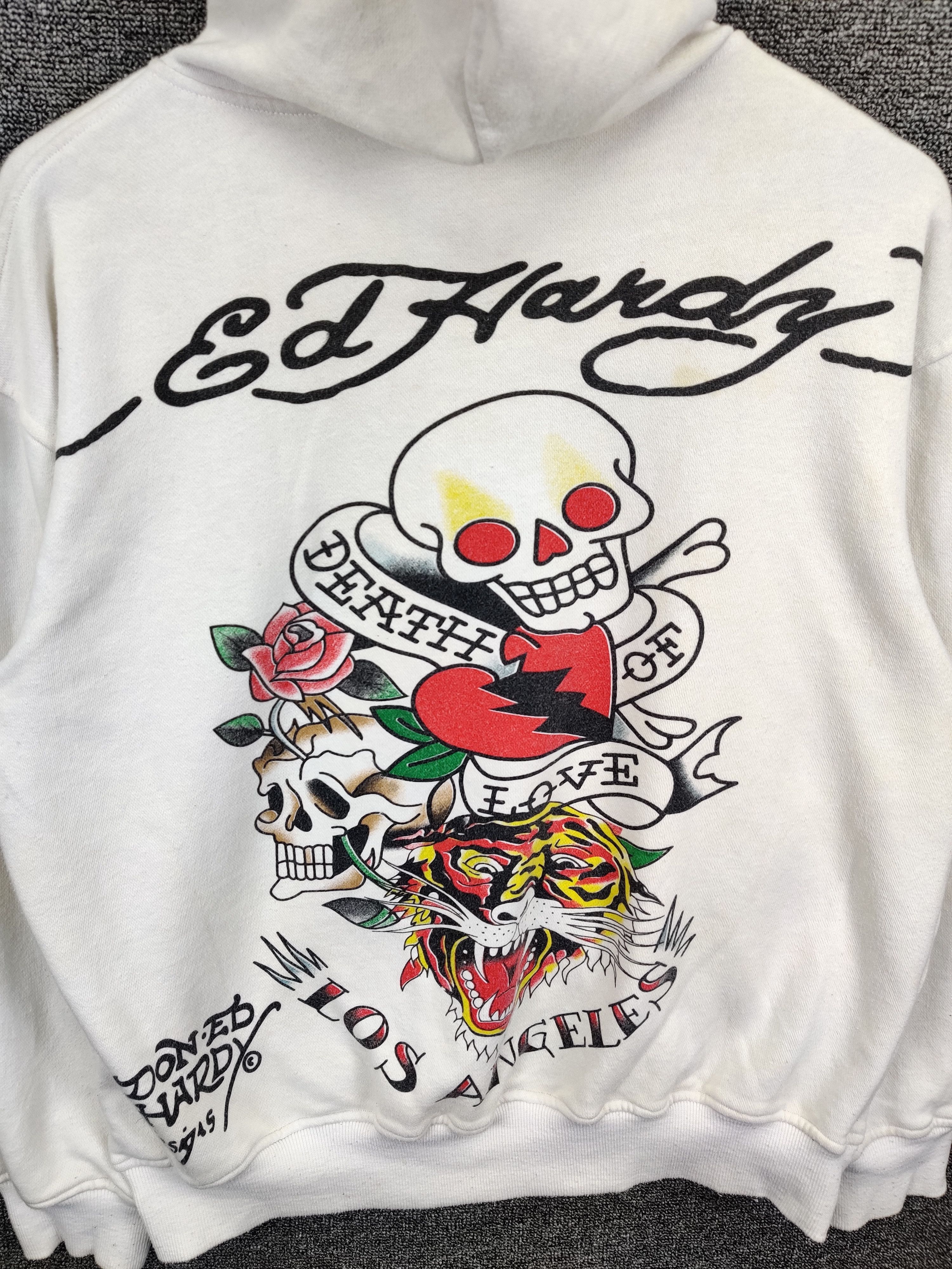 Ed Hardy Vintage Ed Hardy Christian Audigier Los Angeles Skull Hoodie Size US L / EU 52-54 / 3 - 3 Thumbnail
