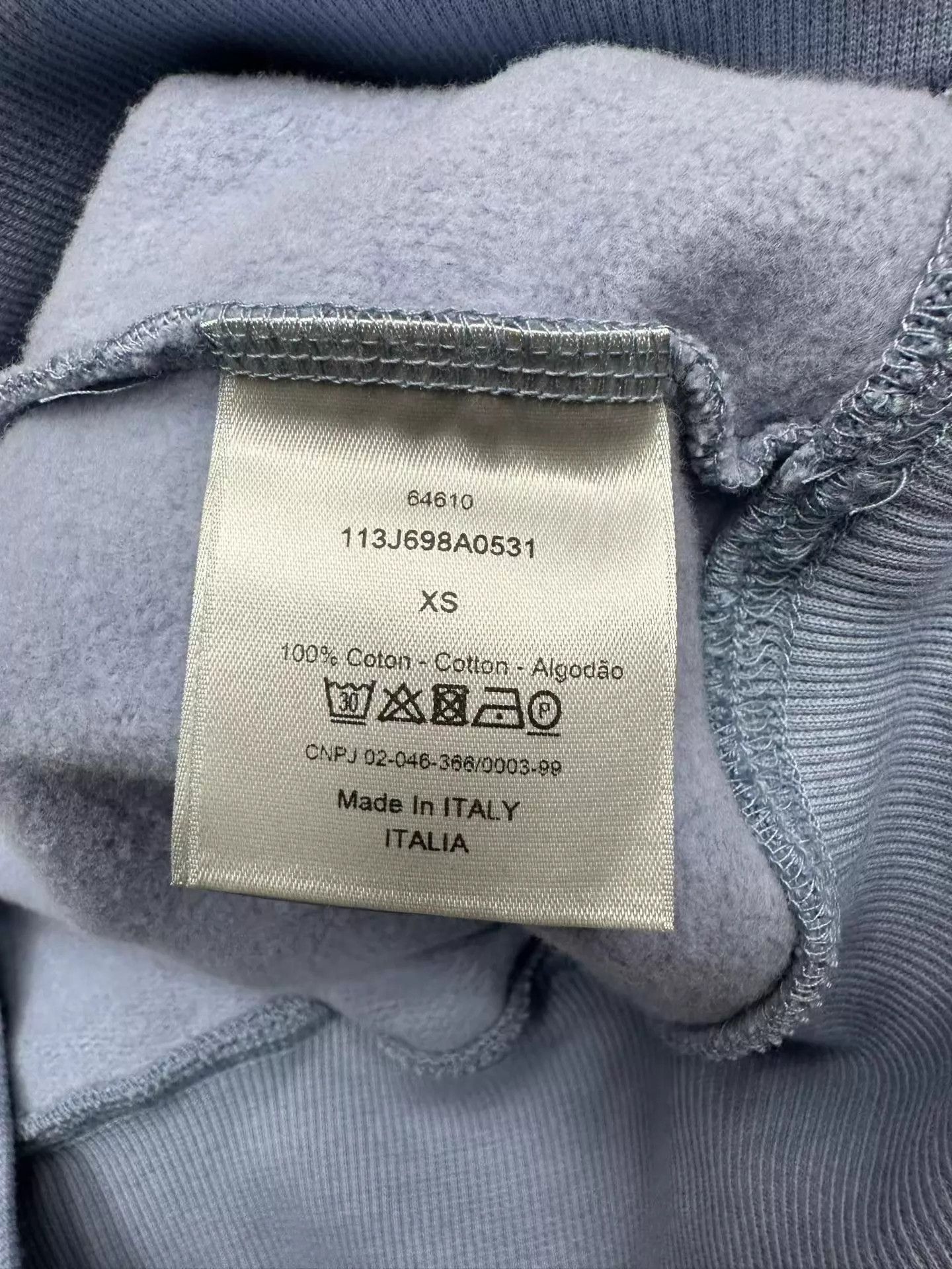 Dior Dior Smoke Blue CD Sweatshirt XS New Size US XS / EU 42 / 0 - 3 Thumbnail