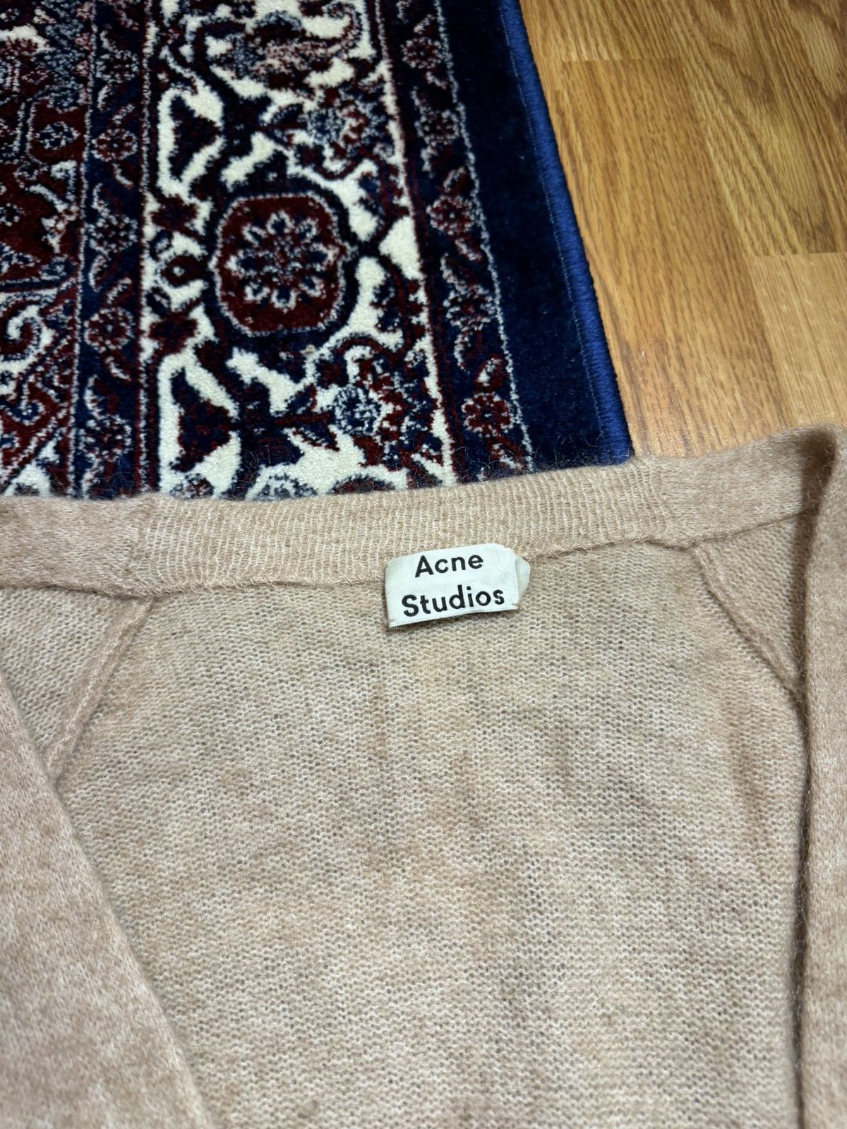 Acne Studios Acne Studios Raya Mohair Cardigan - Dusty Paw Beige - Size S Size S / US 4 / IT 40 - 3 Thumbnail